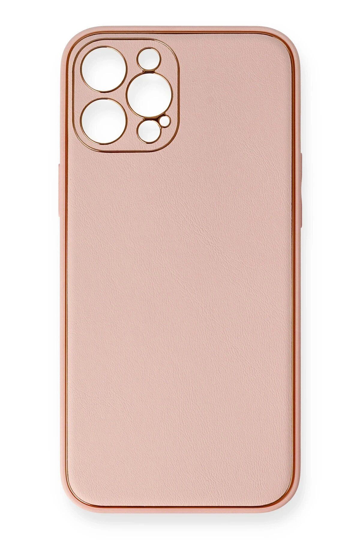 nerede bulurum Newface iPhone 12 Pro Max Kılıf Coco Deri Silikon Kapak - Pembe