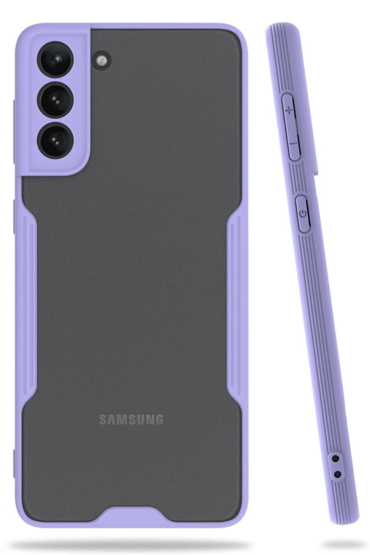 Toptan Bulurum Samsung Galaxy S21 Plus Kılıf Platin Silikon - Lila