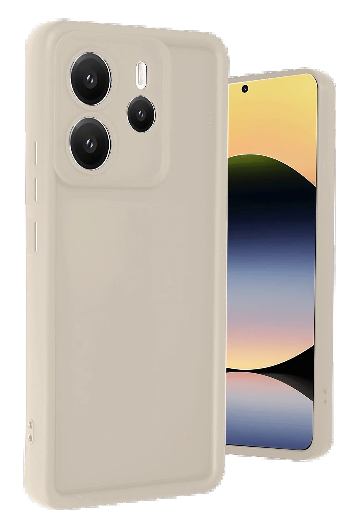 ENEFENDİ Newface Xiaomi Redmi Note 14 4G Kılıf Viera Silikon - Krem