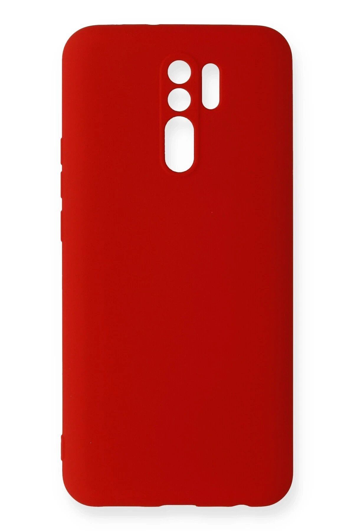 CepteToptan Newface Xiaomi Redmi 9 Kılıf Nano içi Kadife Silikon - Kırmızı