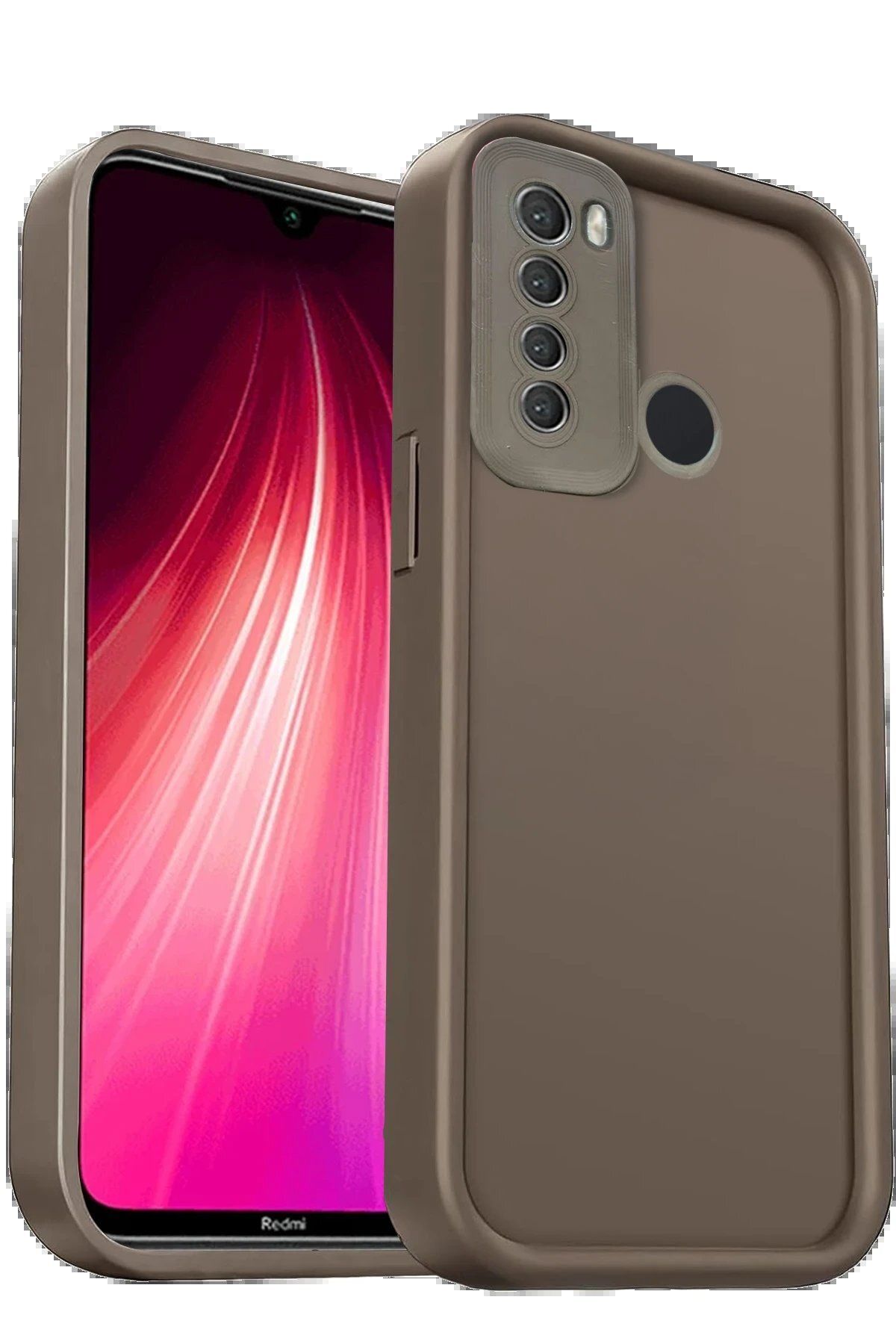 ENEFENDİ Newface Xiaomi Redmi Note 8 Kılıf Viera Silikon - Kahverengi