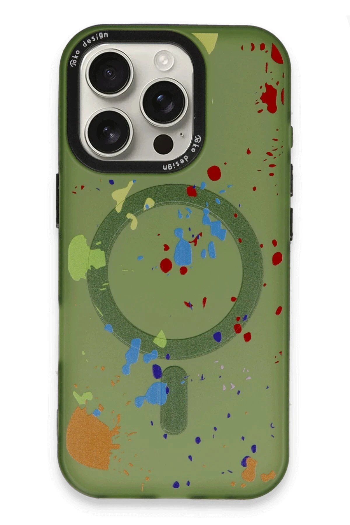 CepteToptan Joko iPhone 16 Pro Colorful Magsafe Kapak - Koyu Yeşil