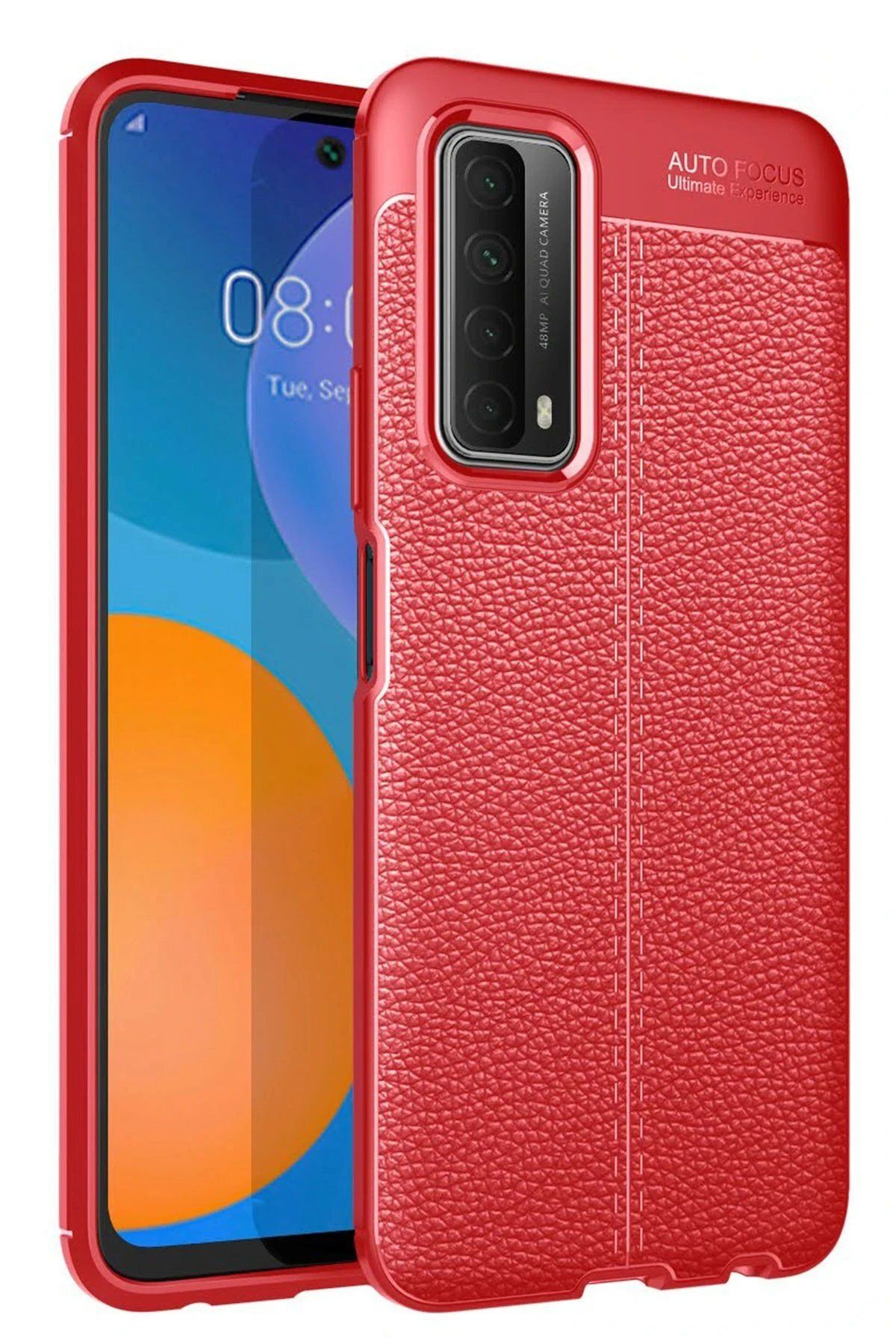 Toptan Bulurum Newface Huawei P Smart 2021 Kılıf Auto Focus Kapak - Kırmızı