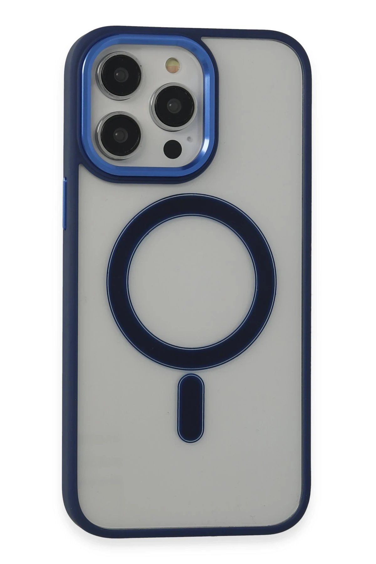CepteToptan Newface iPhone 15 Pro Max Kılıf Room Magneticsafe Silikon - Lacivert