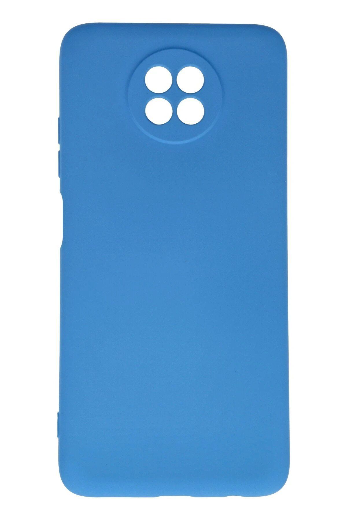 CepteToptan Newface Xiaomi Redmi Note 9 5G Kılıf Nano içi Kadife Silikon - Mavi