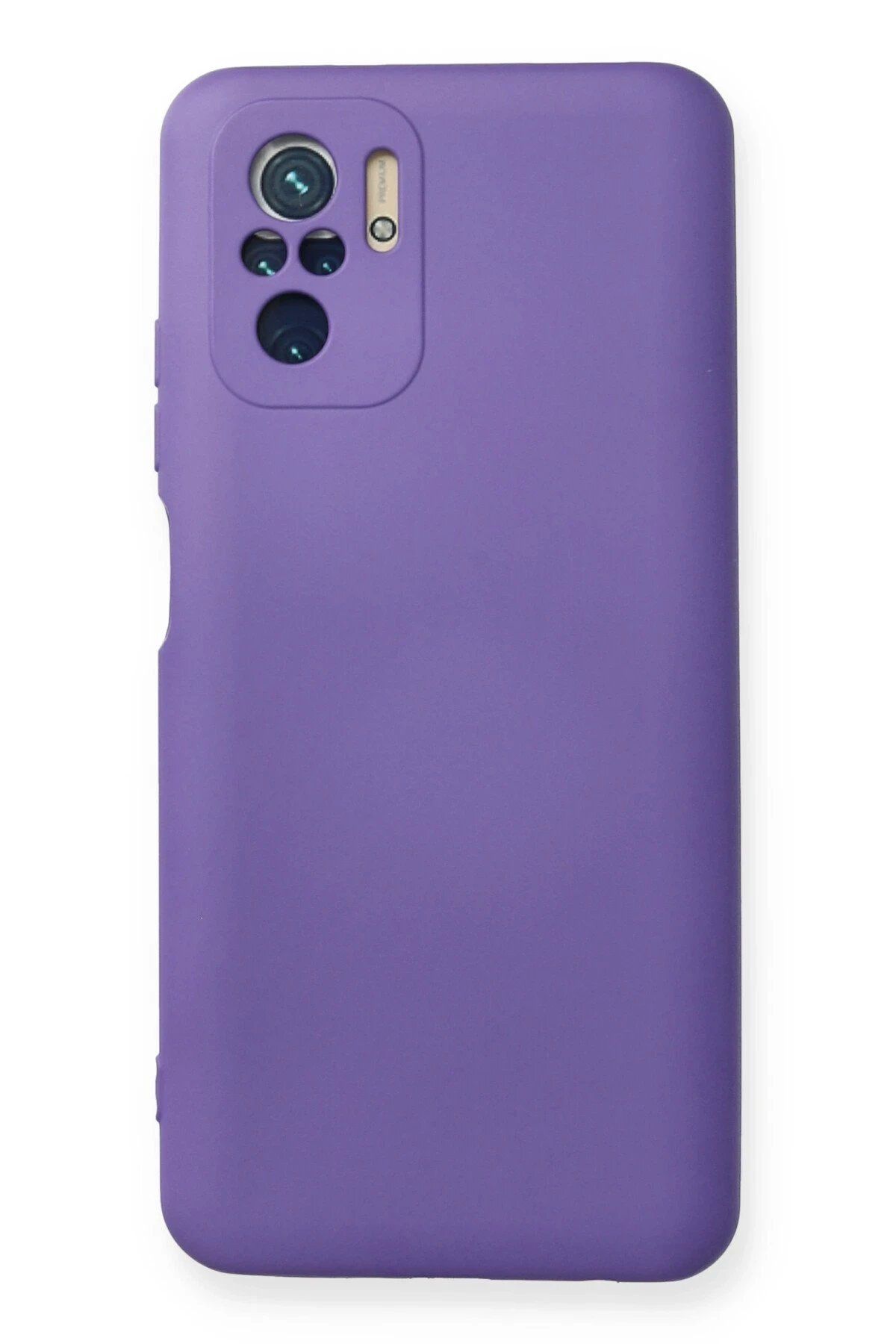 CepteToptan Newface Xiaomi Redmi Note 10 Kılıf Nano içi Kadife Silikon - Mor