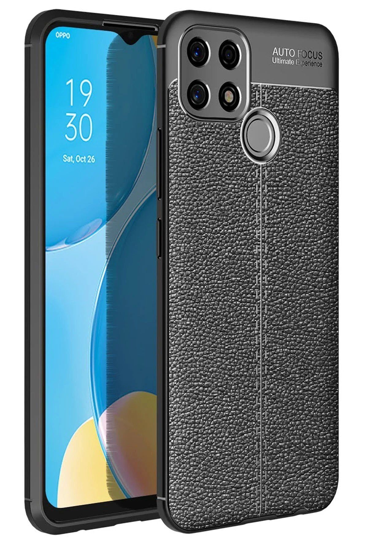CepteToptan Newface Oppo A15 Kılıf Auto Focus Kapak - Siyah