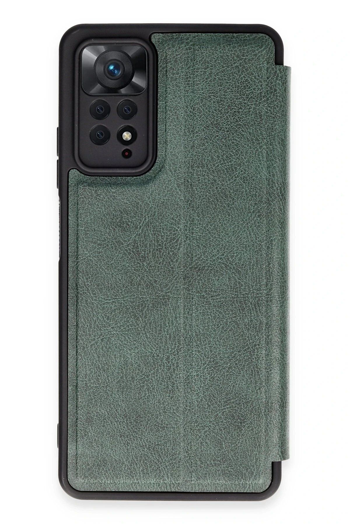 CepteToptan Newface Xiaomi Redmi Note 12 Pro 4G Kılıf Flip Cover - Koyu Yeşil
