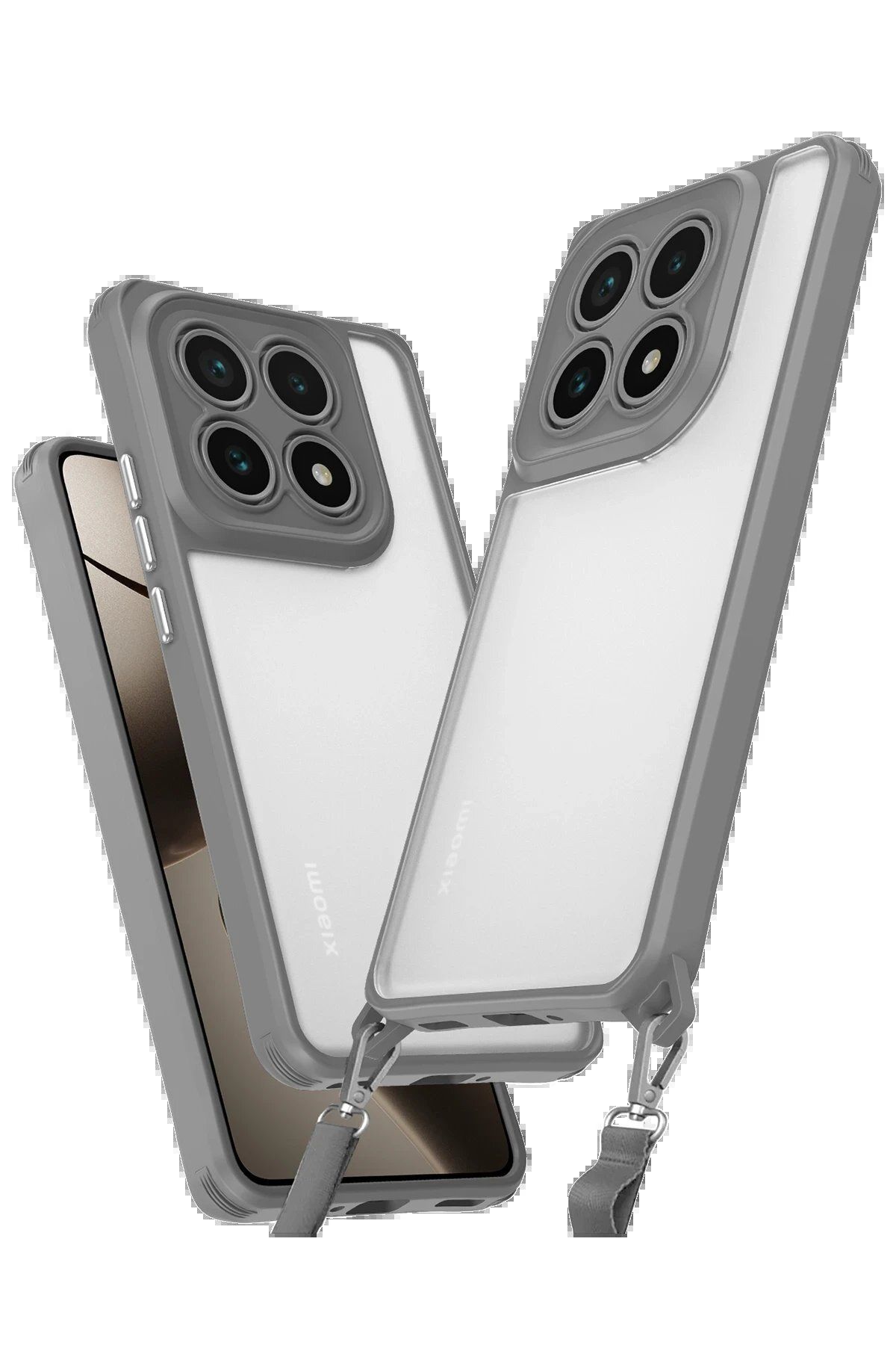 CepteToptan Newface Xiaomi Mi 14T Pro Kılıf Penta Silikon Kılıf - Titan Gri