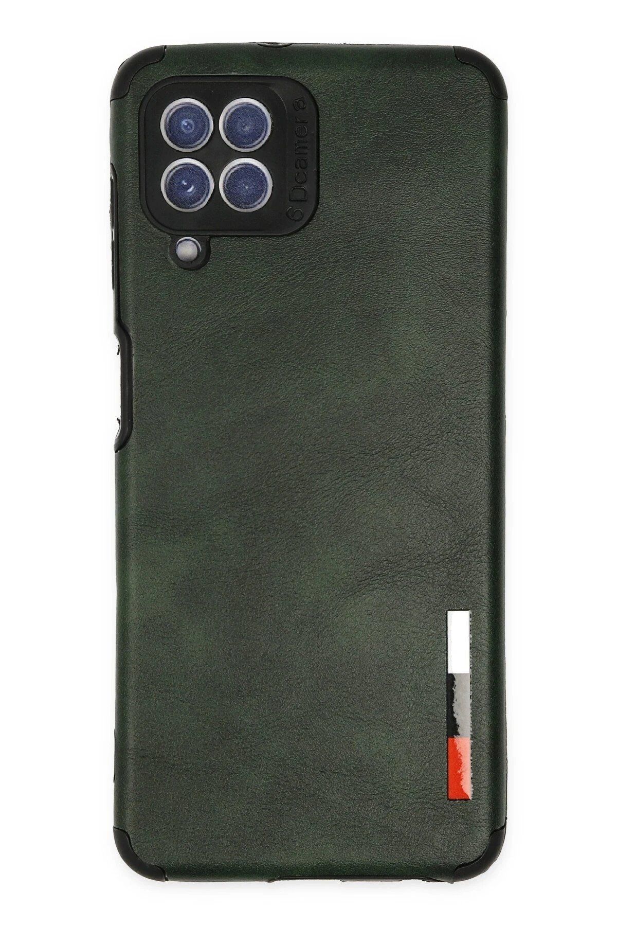 CepteToptan Newface Samsung Galaxy A22 Kılıf Loop Deri Silikon - Yeşil