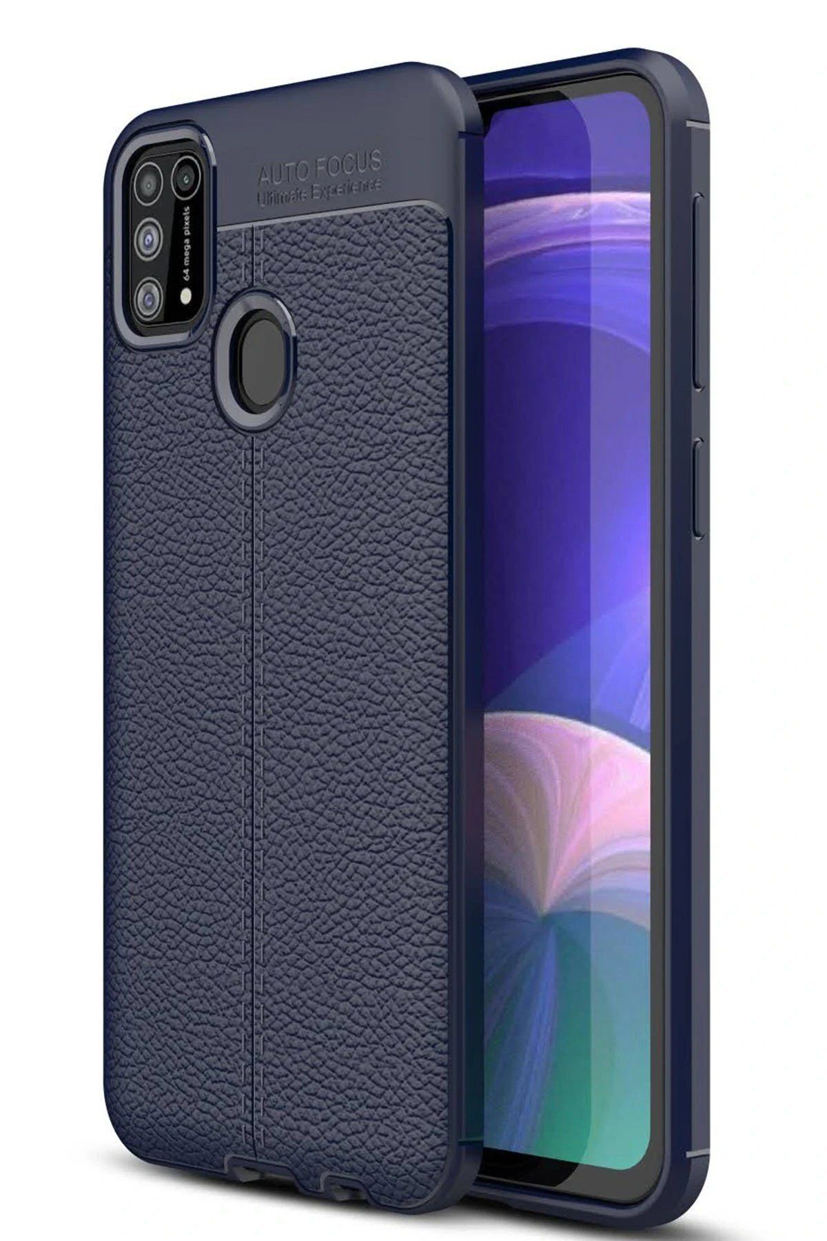 CepteToptan Newface Samsung Galaxy M31 Kılıf Auto Focus Kapak - Lacivert