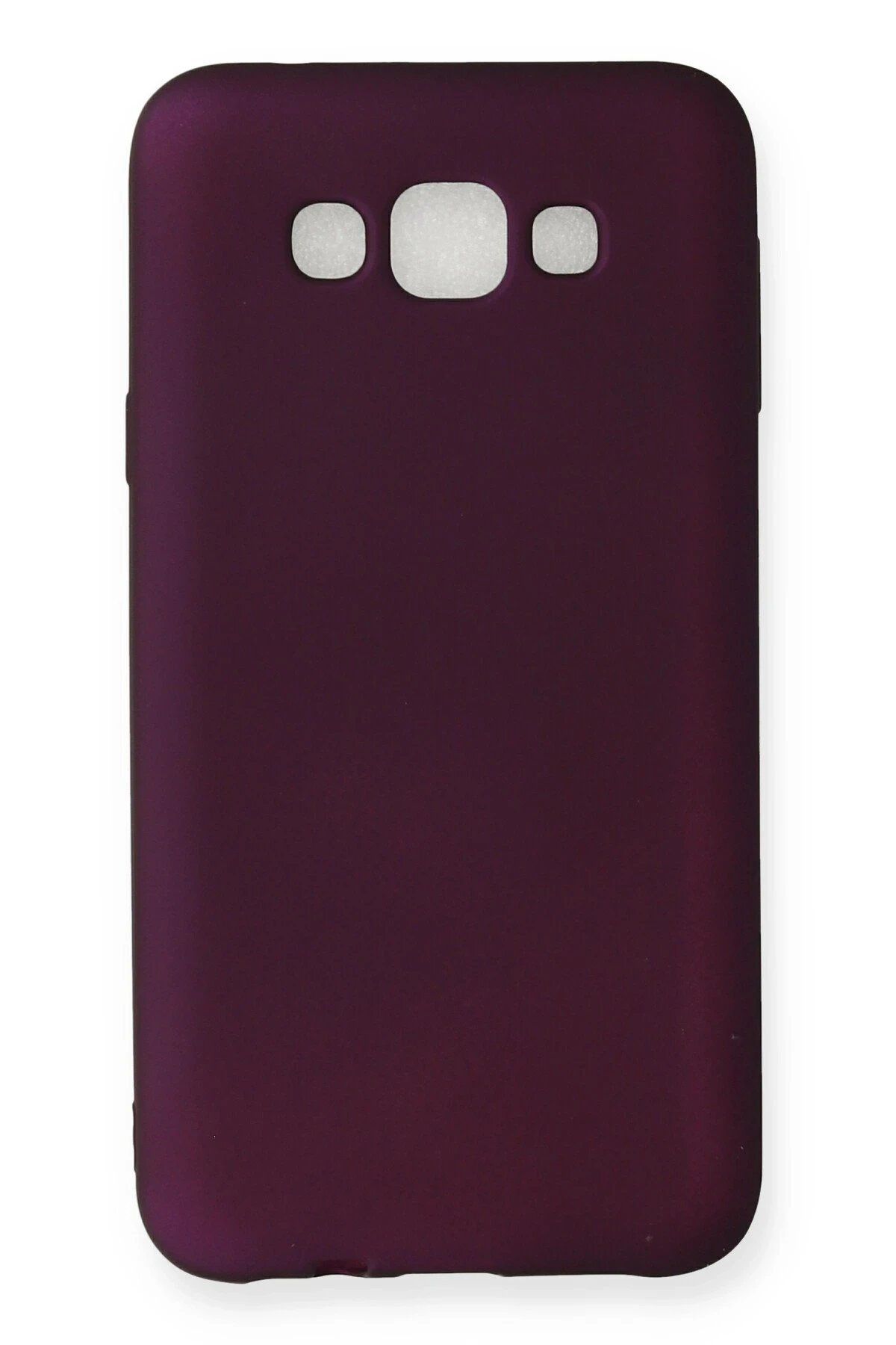 CepteToptan Newface Samsung Galaxy E7 Kılıf First Silikon - Mürdüm