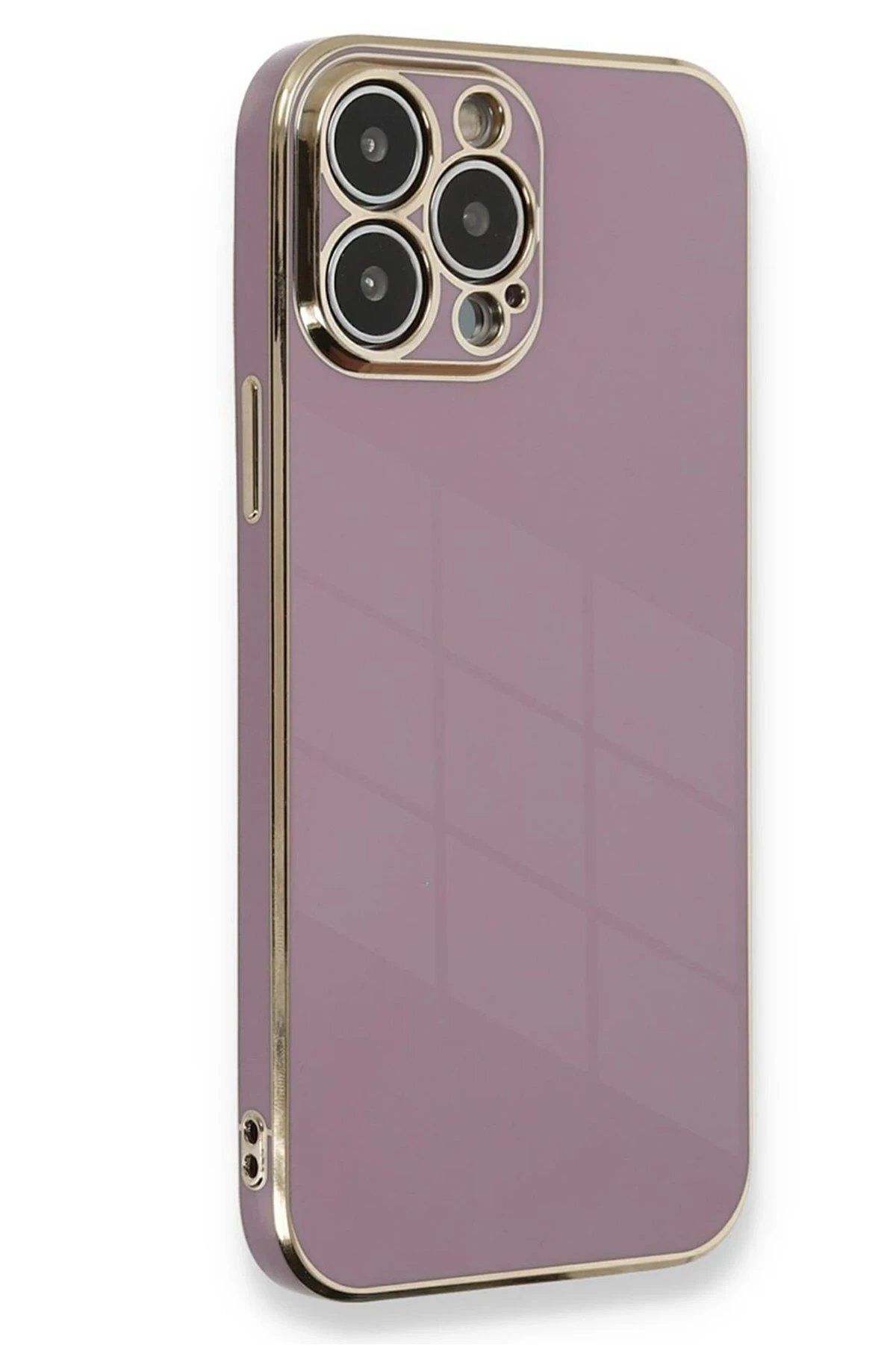 CepteToptan Newface iPhone 15 Pro Kılıf Volet Silikon - Mor