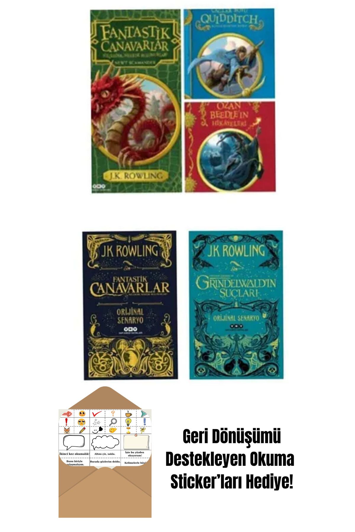 Yapı Kredi Yayınları Ozan Beedle'in Öyküleri Fantastik Canavarlar 5 Kitap + Okuma Sticker'ları