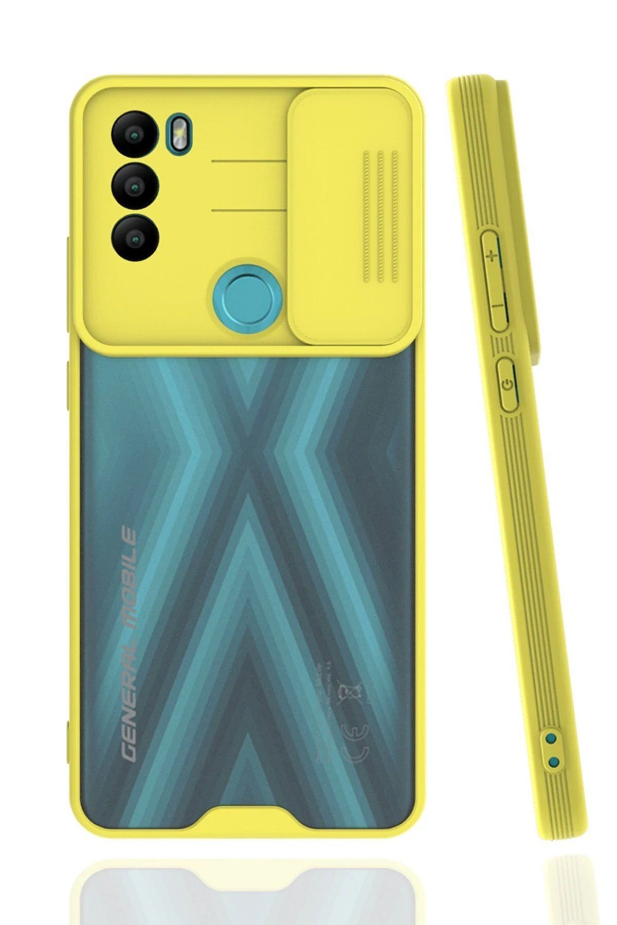 CepteToptan Newface General Mobile GM 21 Plus Kılıf Platin Kamera Koruma Silikon - Sarı