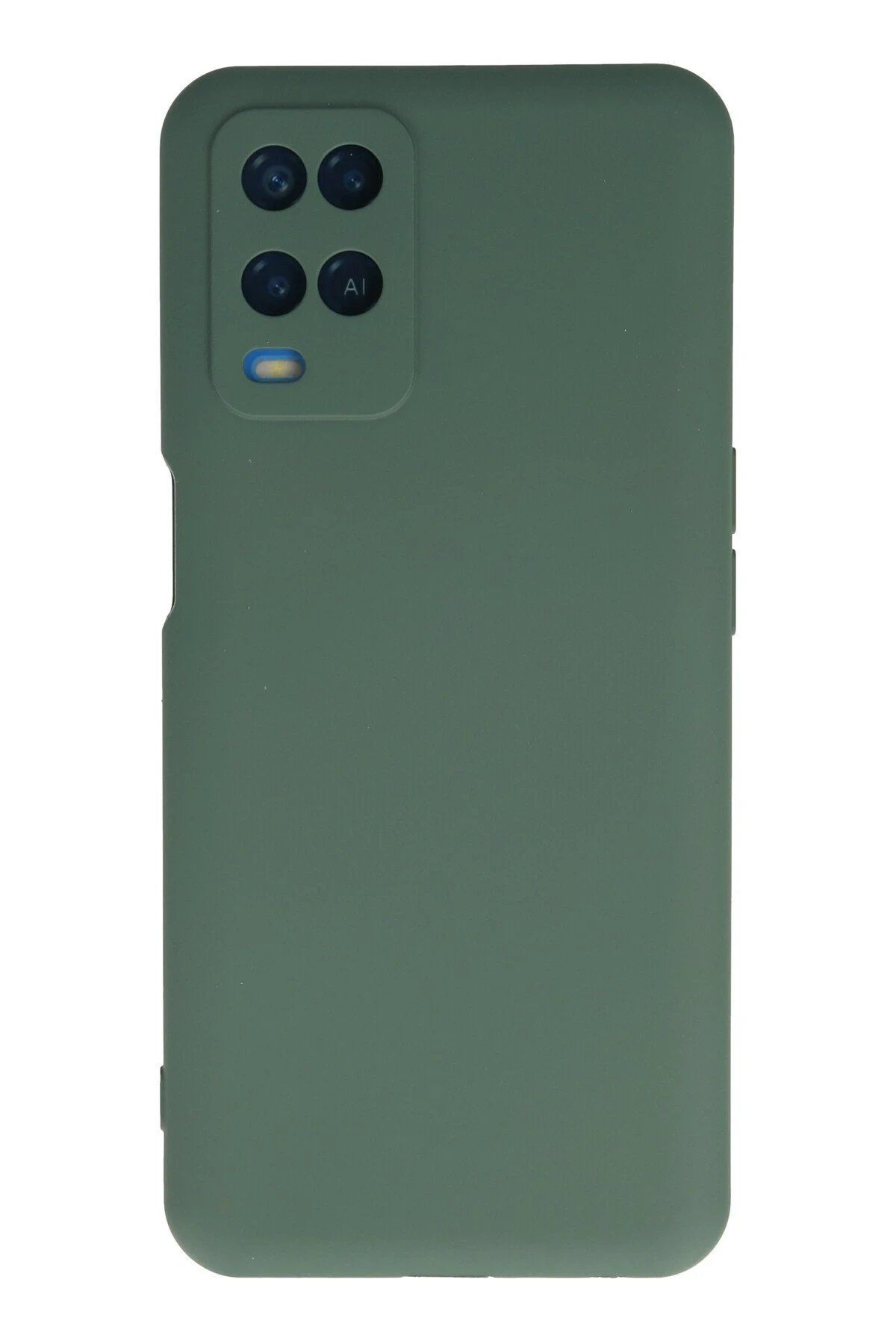 CepteToptan Newface Oppo A54 4G Kılıf Nano içi Kadife Silikon - Koyu Yeşil