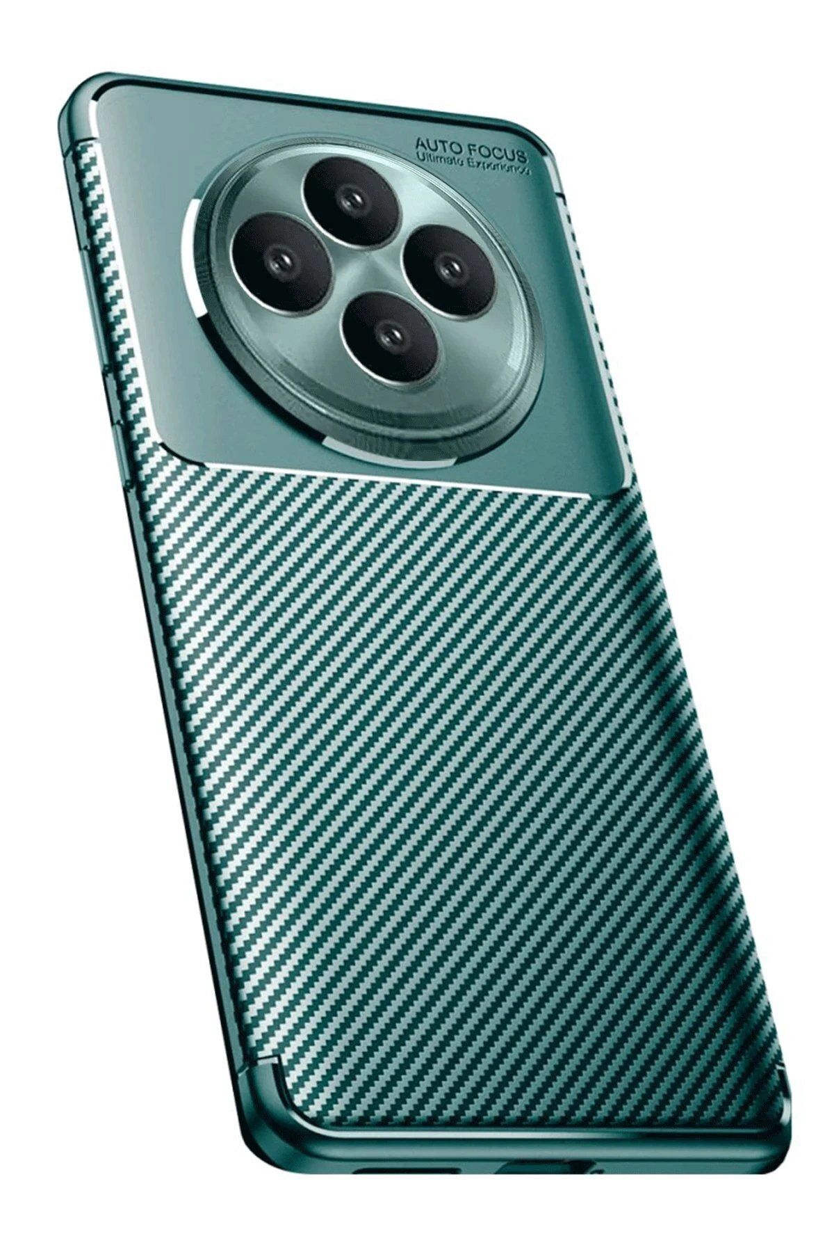 CepteToptan Newface Oppo Reno 11 FS Kılıf Auto Focus Karbon Kapak - Koyu Yeşil
