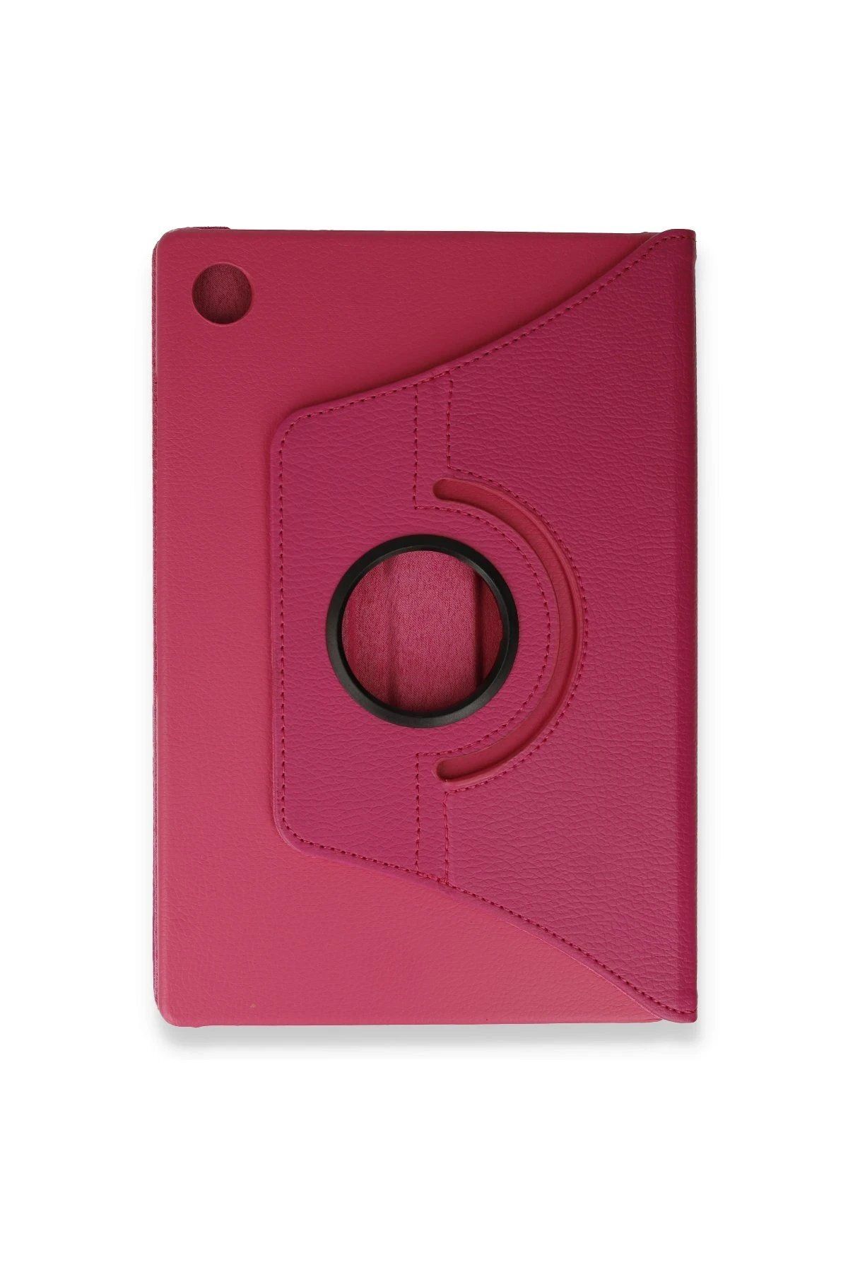 CepteToptan Newface Samsung Galaxy Tab A9 Plus Kılıf 360 Tablet Deri Kılıf - Pembe