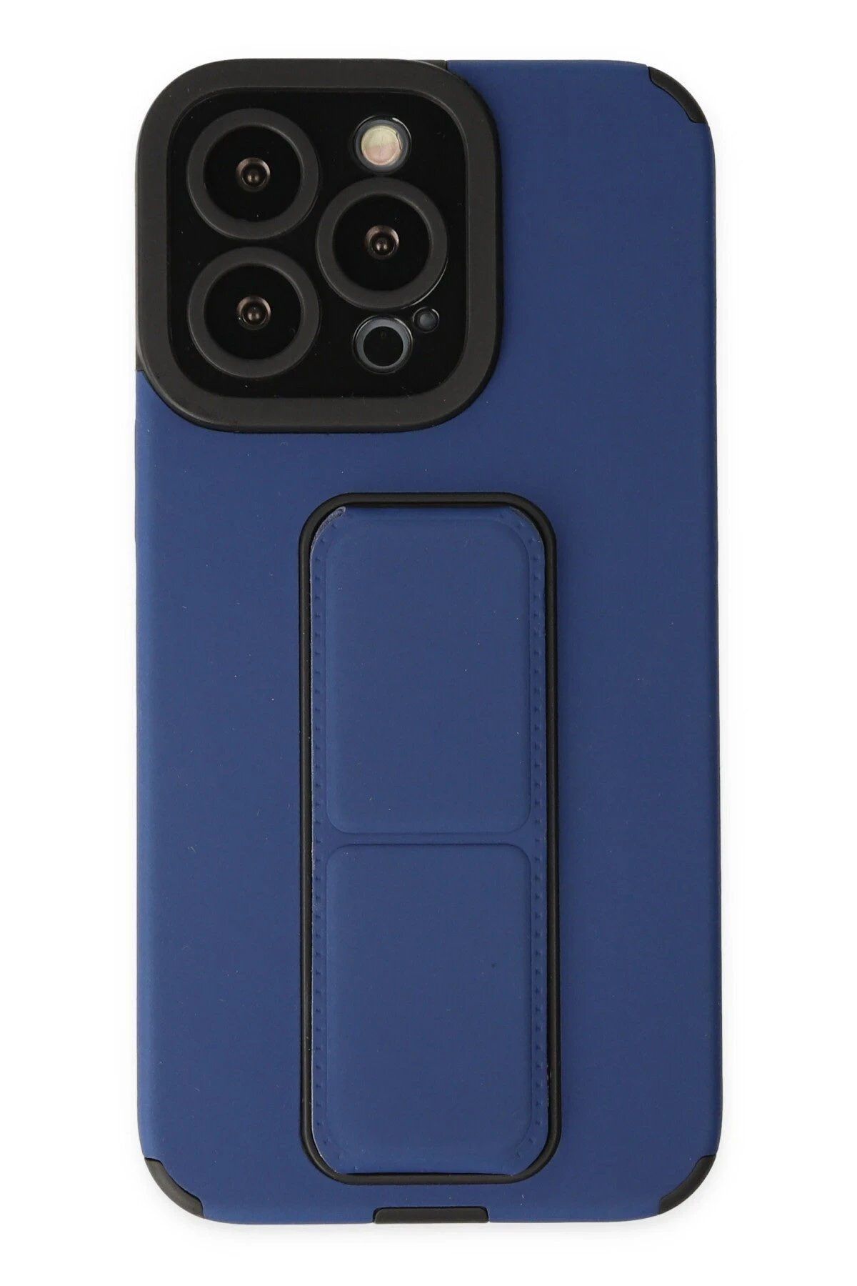 CepteToptan Newface iPhone 14 Pro Kılıf Mega Standlı Silikon - Mavi