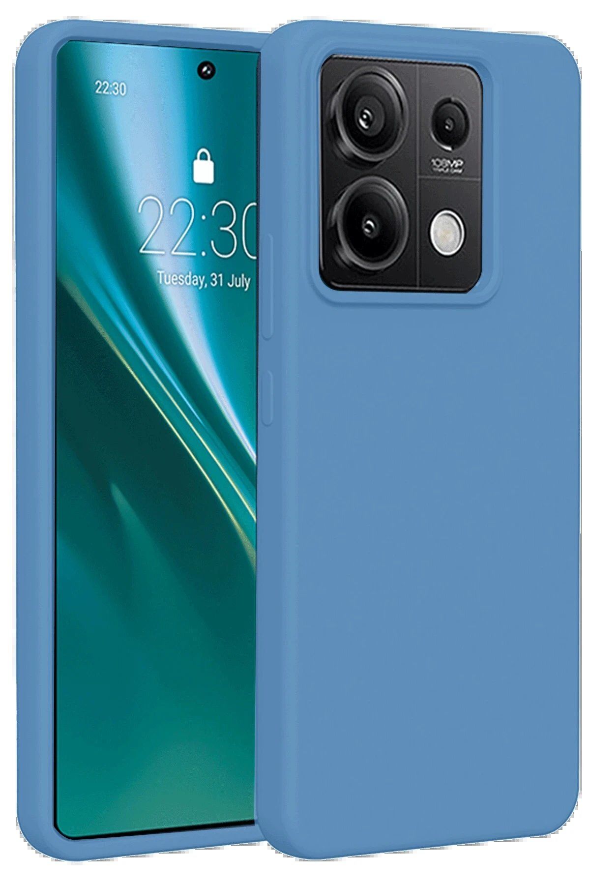 CepteToptan Newface Xiaomi Redmi Note 13 Pro 5G Kılıf First Silikon - Mavi