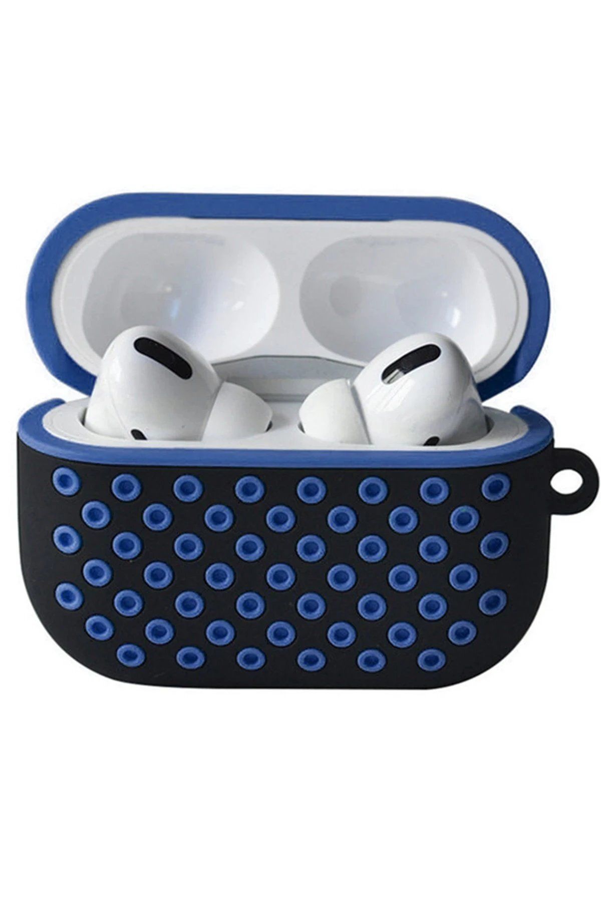 CepteToptan Newface Airpods Pro 2 (2.nesil) Spor Delikli Kılıf - Siyah-Mavi