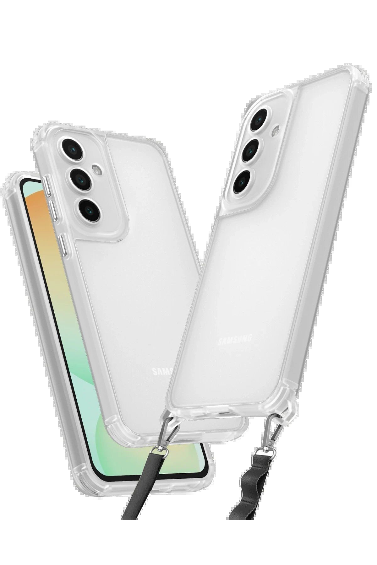 CepteToptan Newface Samsung Galaxy A56 Kılıf Penta Silikon Kılıf - Şeffaf