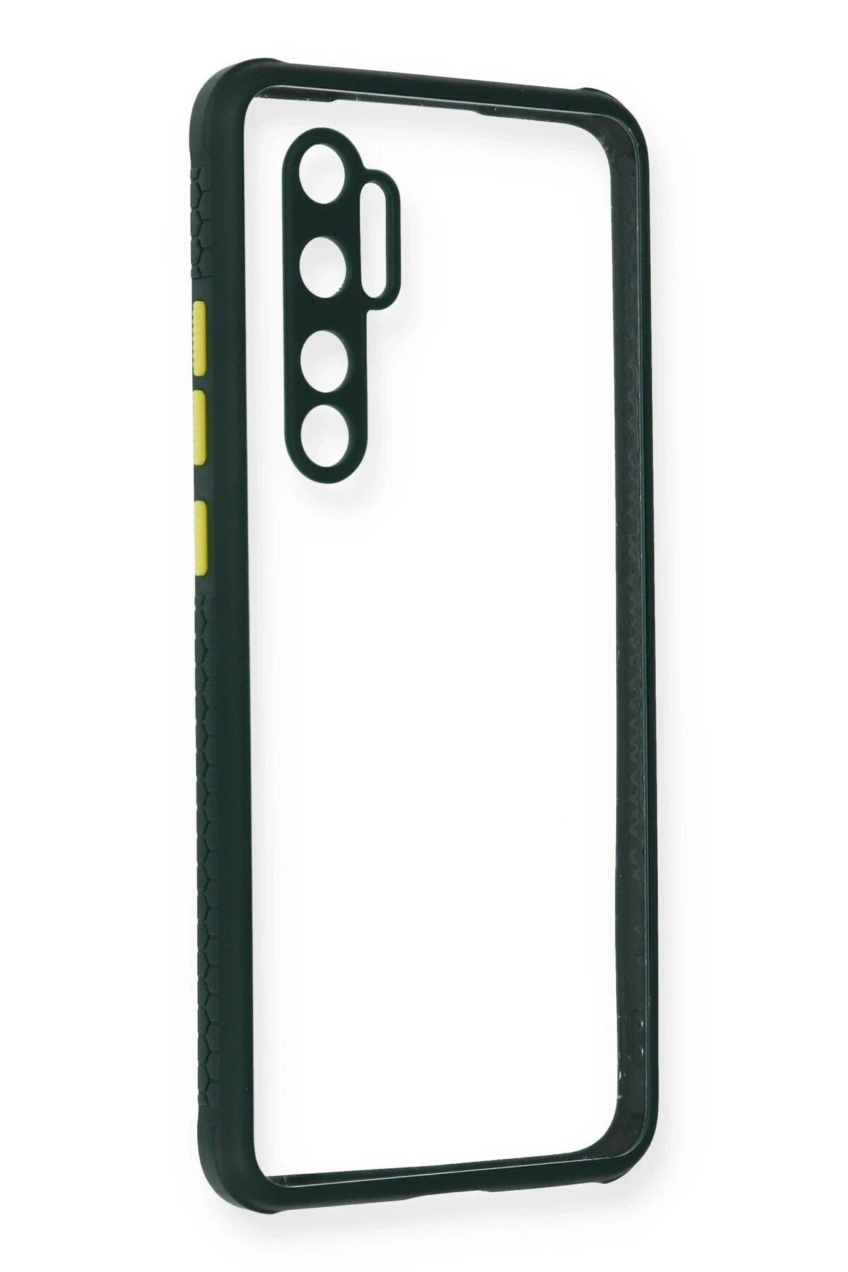 CepteToptan Newface Xiaomi Mi Note 10 Lite Kılıf Miami Şeffaf Silikon - Koyu Yeşil
