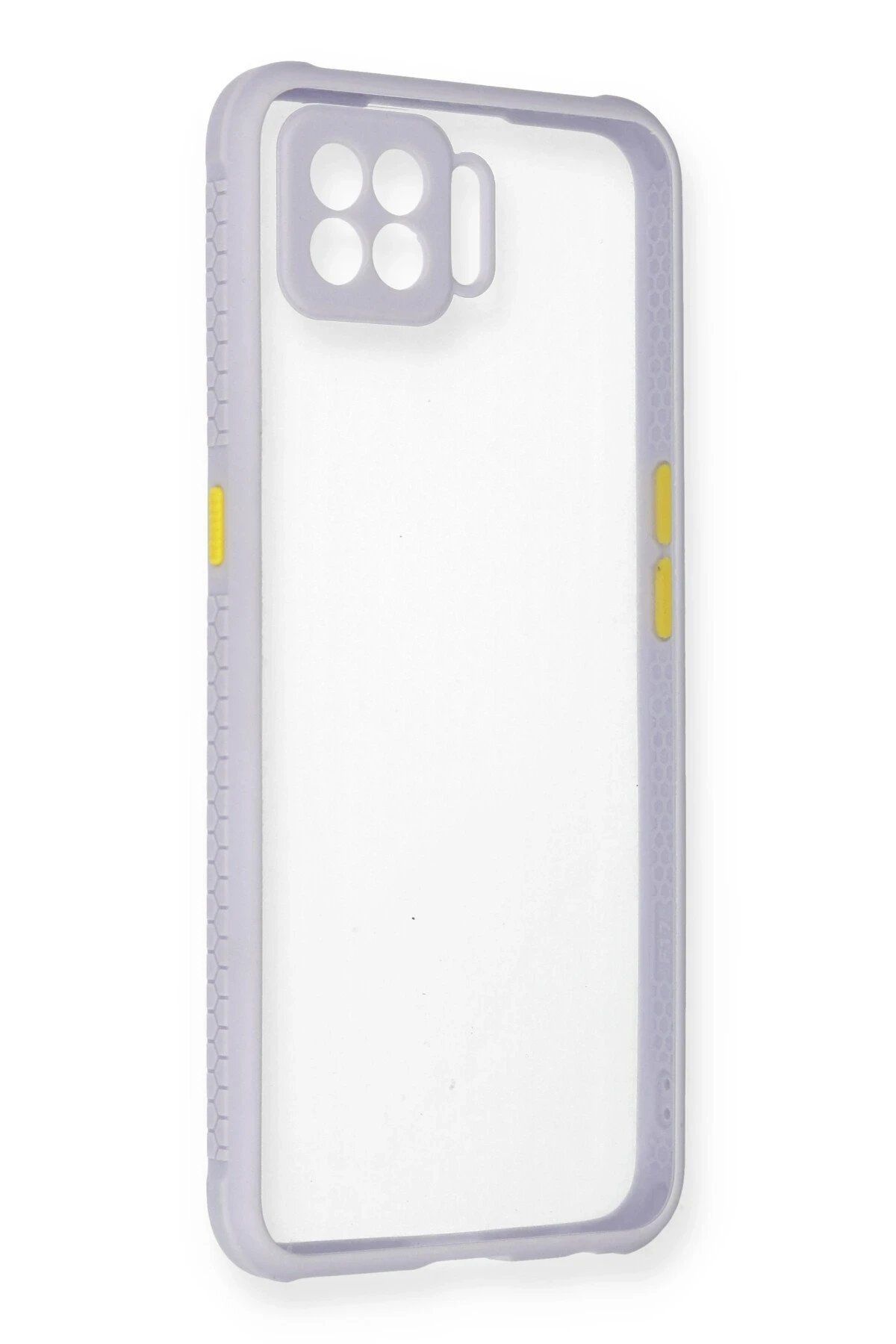Toptan Bulurum Newface Oppo A73 Kılıf Miami Şeffaf Silikon - Lila