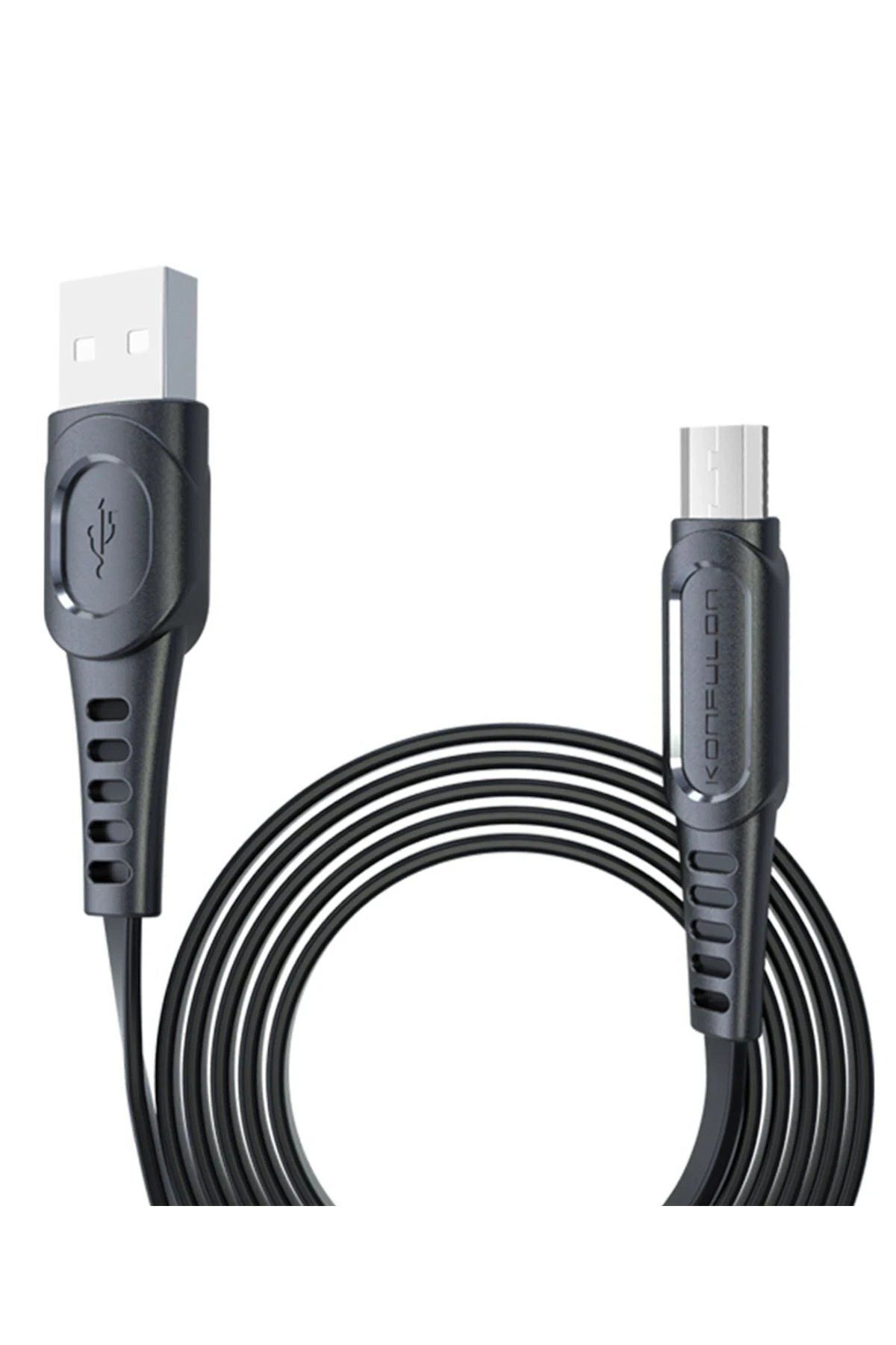 CepteToptan Konfulon DC01 Süper Hızlı Micro USB Kablo 1M 2.4A - Siyah
