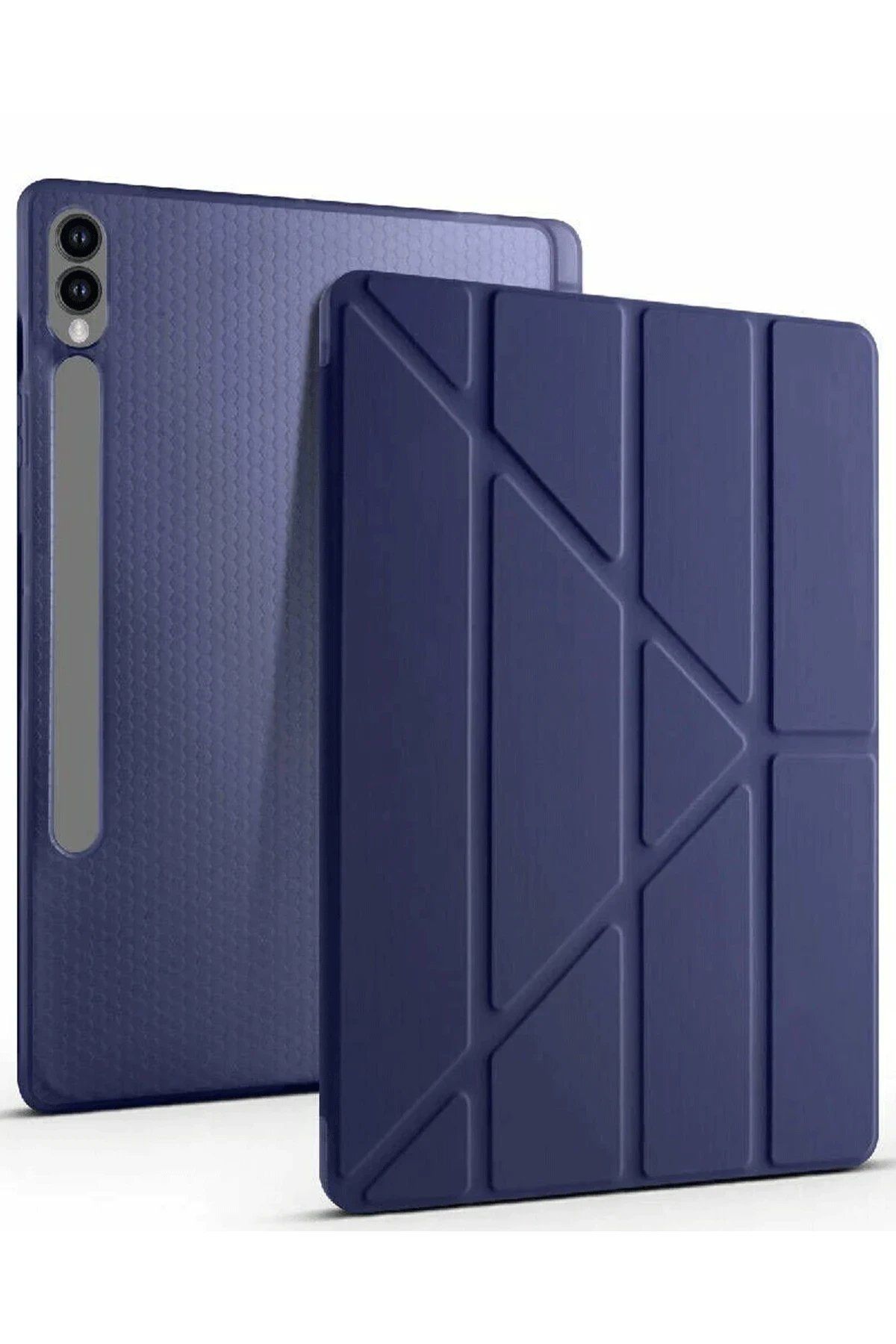 CepteToptan Newface Samsung Galaxy X610 Tab S9 FE Plus 12.4 Kılıf Kalemlikli Mars Tablet Kılıfı - Lacivert