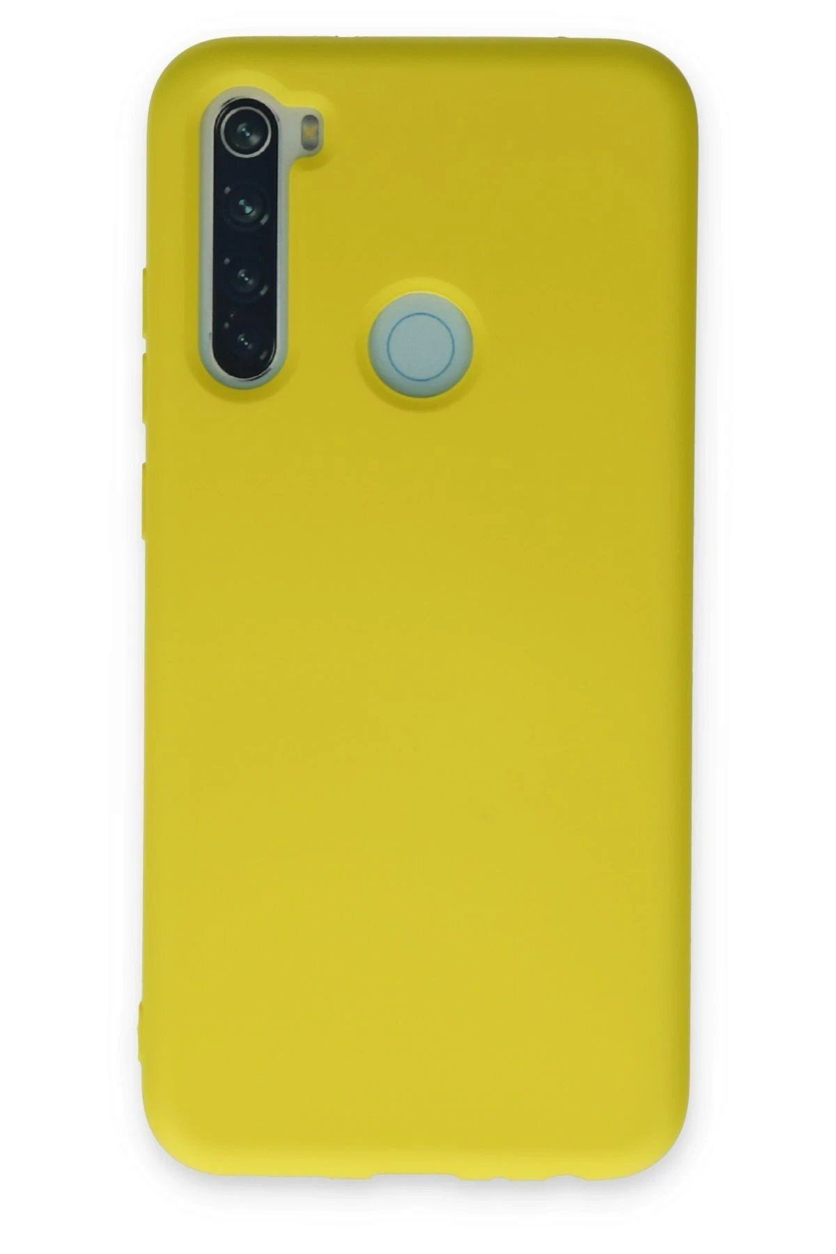 CepteToptan Newface Xiaomi Redmi Note 8 Kılıf Nano içi Kadife Silikon - Sarı