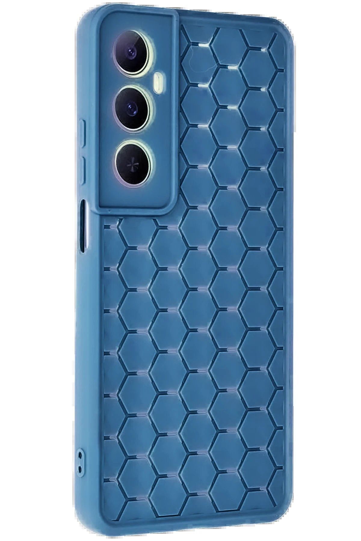 CepteToptan Newface Realme C65 Kılıf Petek Silikon Kapak - Mavi