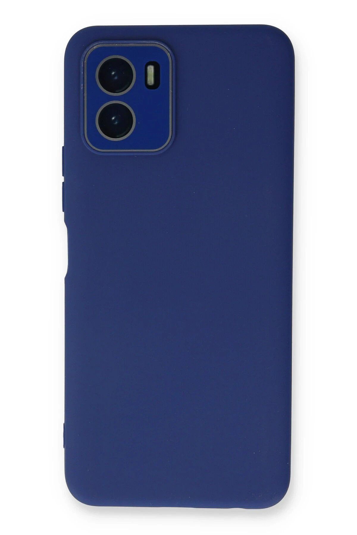 CepteToptan Newface Vivo Y15S Kılıf Lansman Glass Kapak - Sky Blue