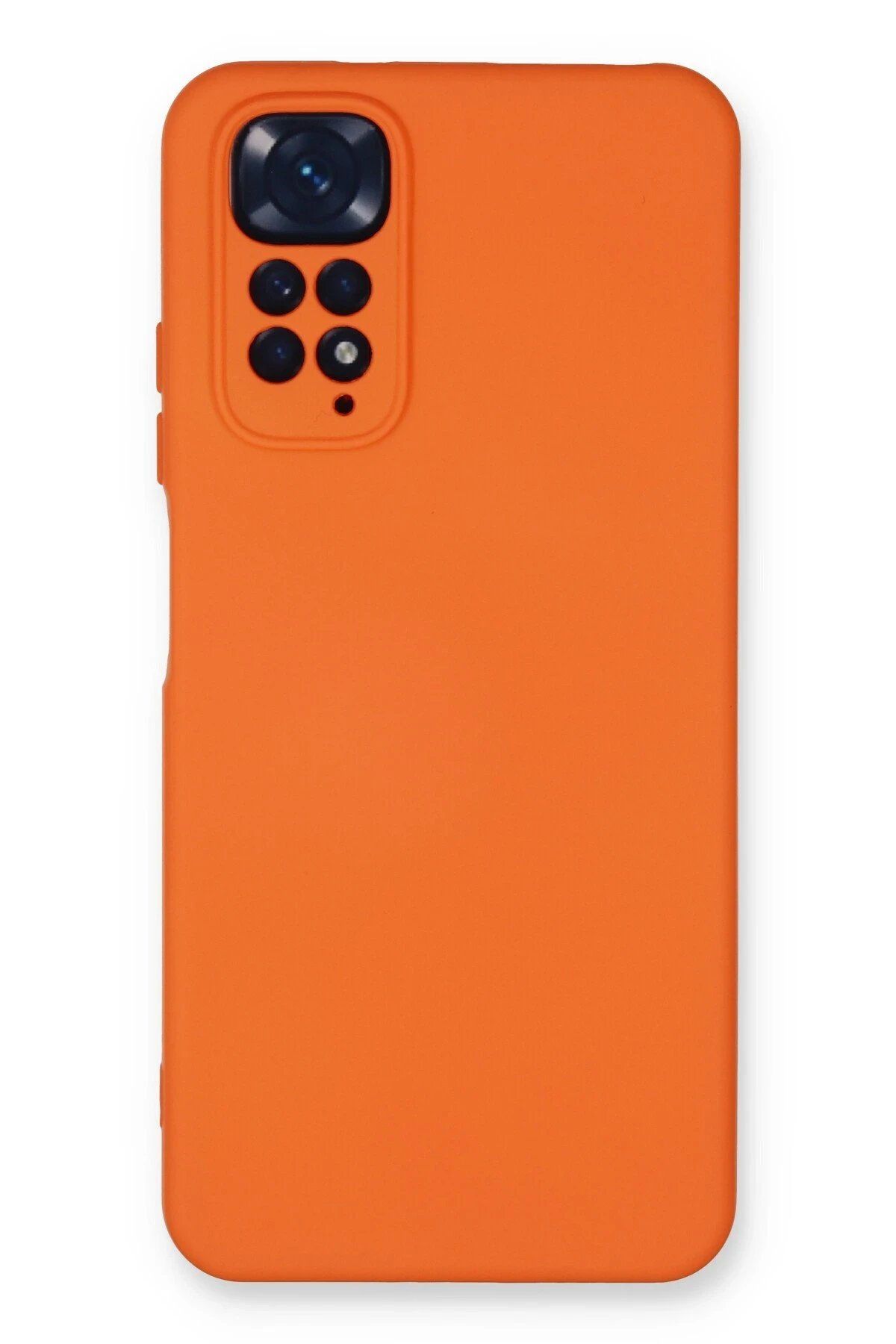 CepteToptan Newface Xiaomi Redmi Note 11 Kılıf Nano içi Kadife Silikon - Turuncu
