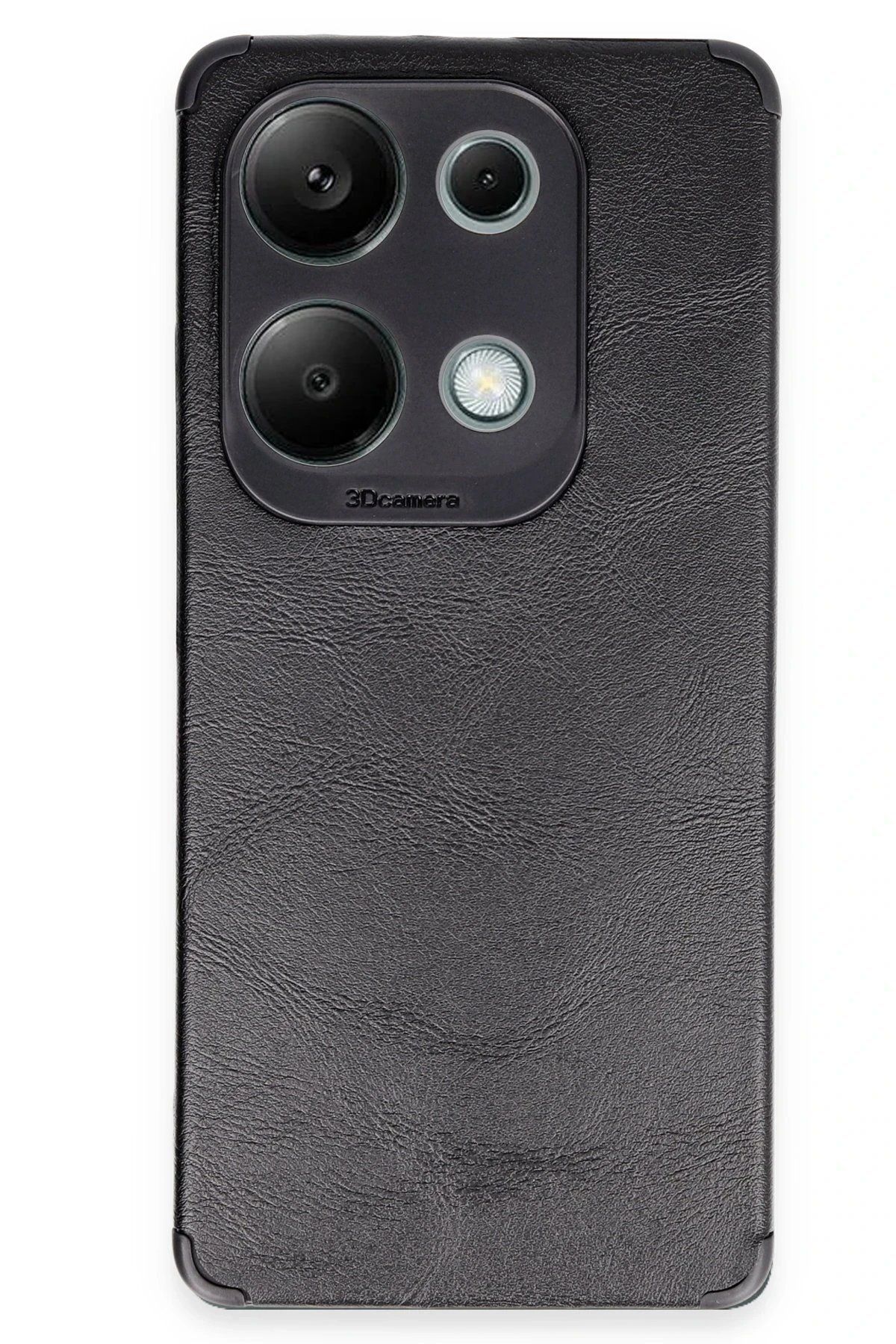 CepteToptan Newface Xiaomi Redmi Note 13 4G Kılıf Loop Deri Silikon - Siyah