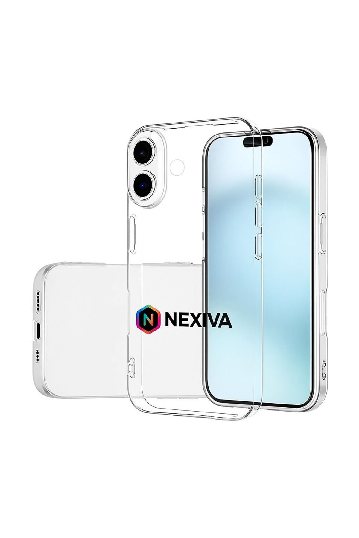 nexiva İphone 16 Şeffaf Sert Mika Kılıf