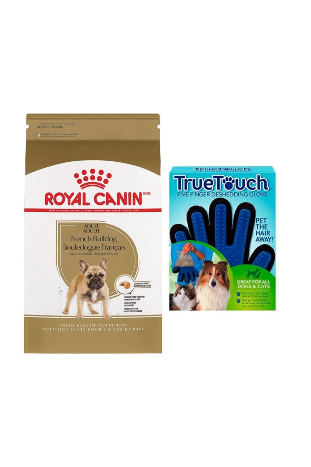 teknotrust Yetişkin French Bulldog Köpek Maması 3 Kg ve Tüy Toplama Eldiveni Seti