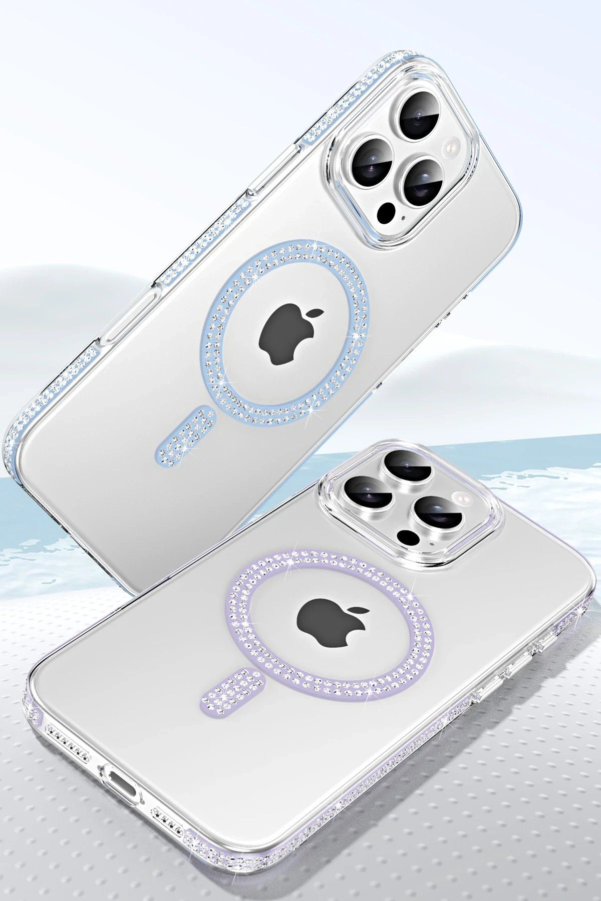 CepteToptan Joko Apple iPhone 14 Pro Max Move Taşlı Magsafe Kapak - Pembe