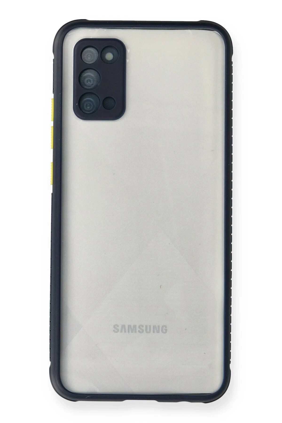 Toptan Bulurum Newface Samsung Galaxy A02S Kılıf Miami Şeffaf Silikon - Lacivert