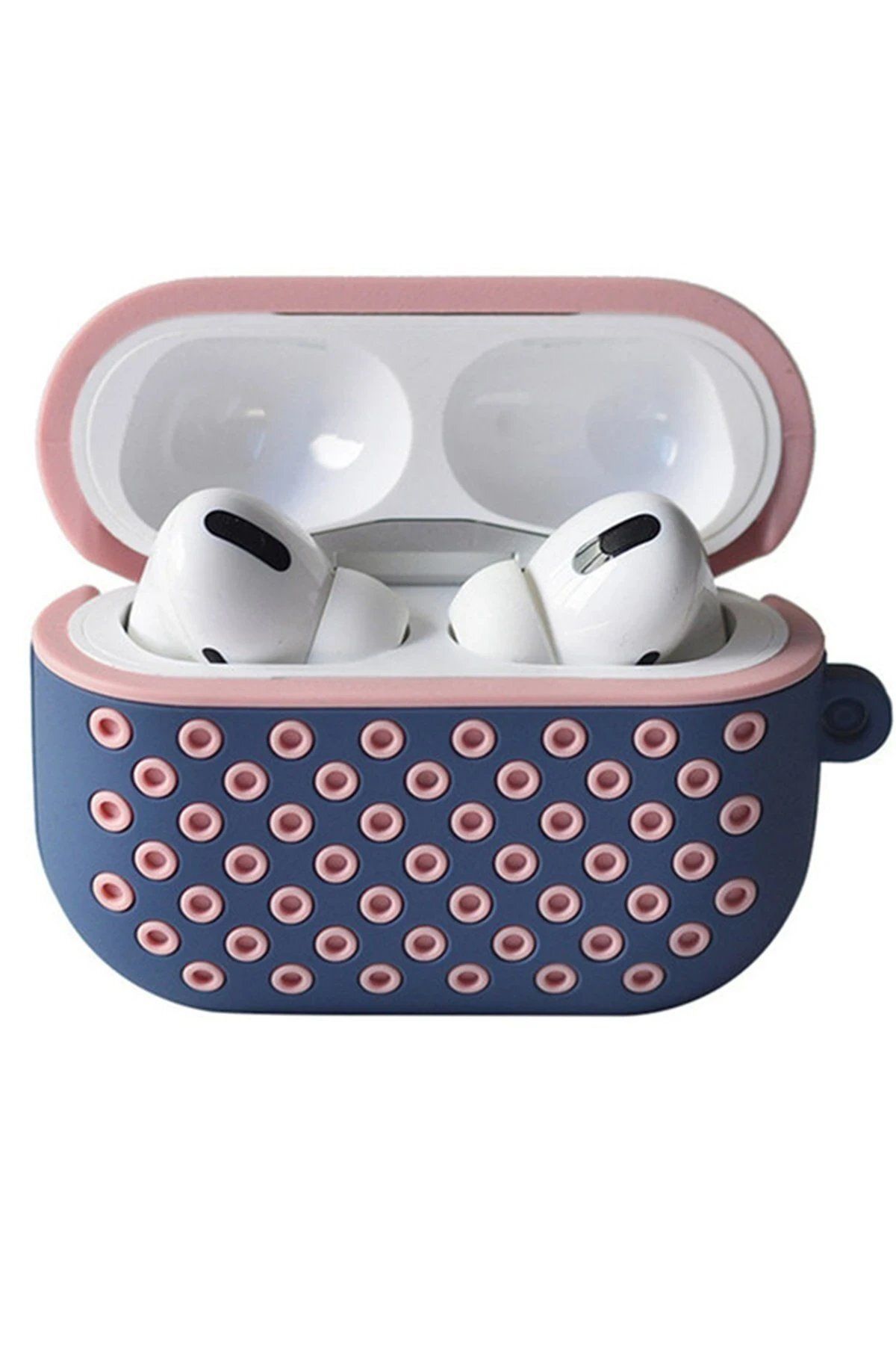 CepteToptan Newface Airpods Pro 2 (2.nesil) Spor Delikli Kılıf - Mavi-Pembe