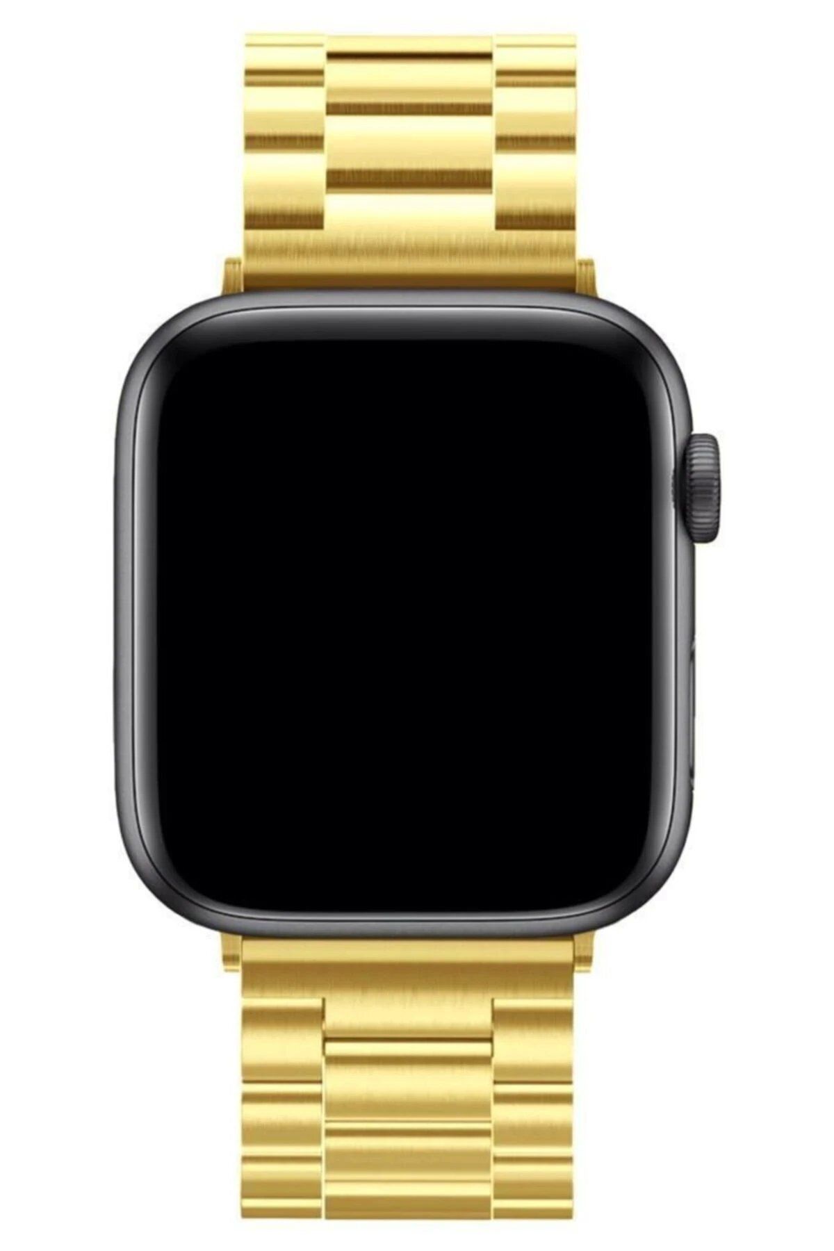 CepteToptan Watch 42mm Uyumlu Metal Baklalı Kordon - Gold