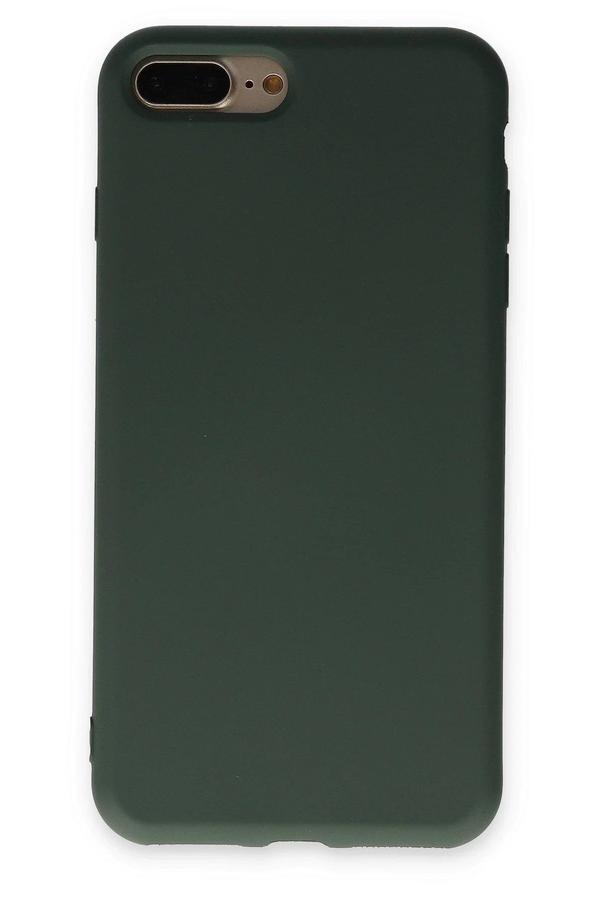 CepteToptan Newface iPhone 7 Plus Kılıf Nano içi Kadife Silikon - Koyu Yeşil