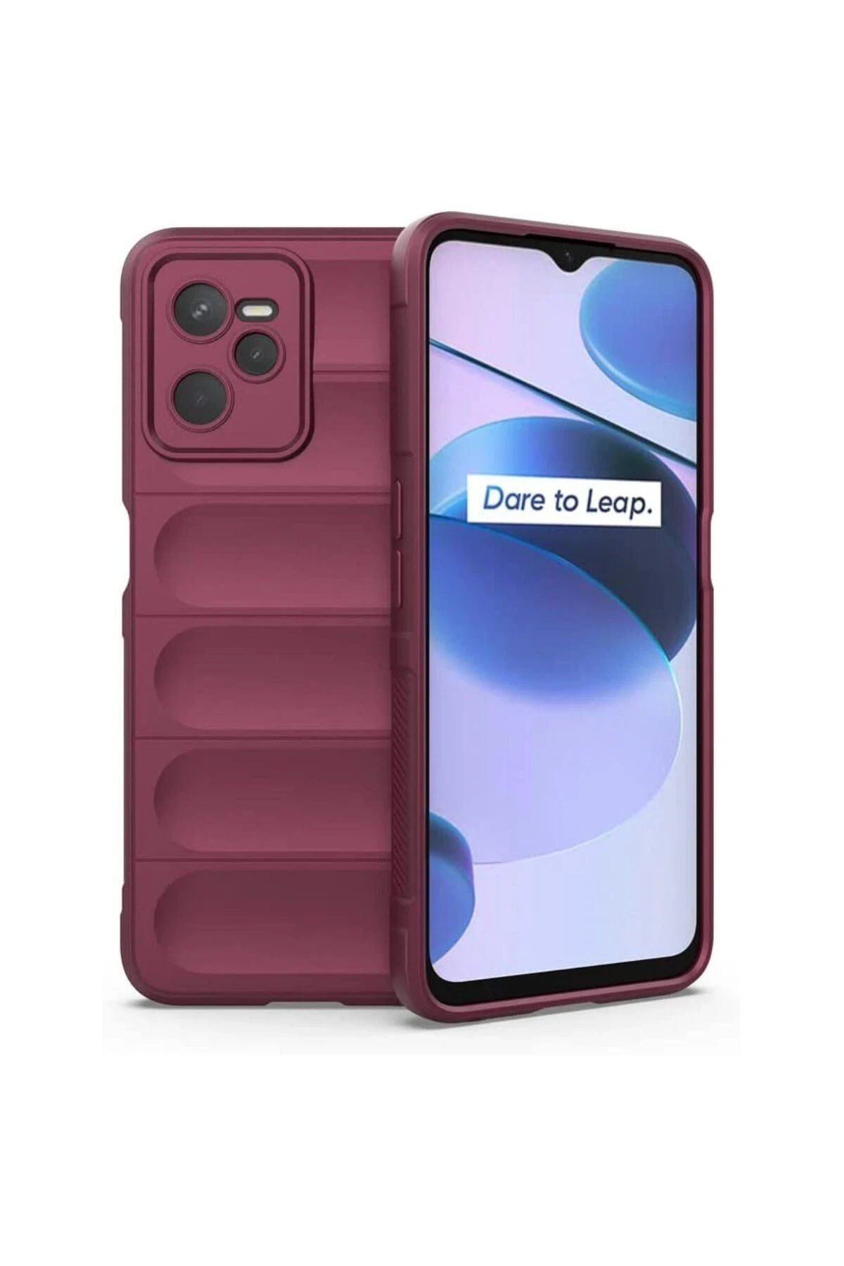 CepteToptan Newface Realme C35 Kılıf Optimum Silikon - Bordo