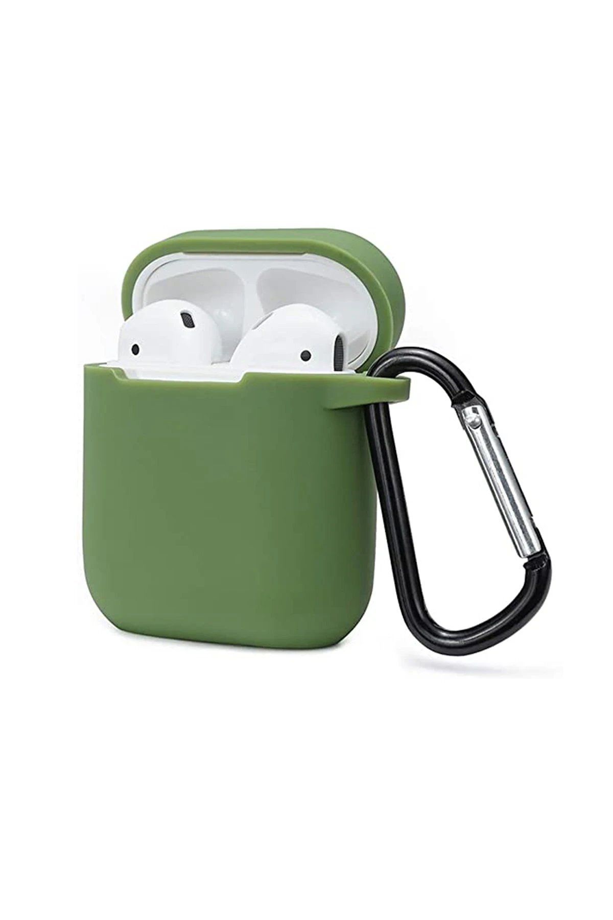 Toptan Bulurum Newface Airpods 2 (2.nesil) Sert Silikon Kılıf - Yeşil