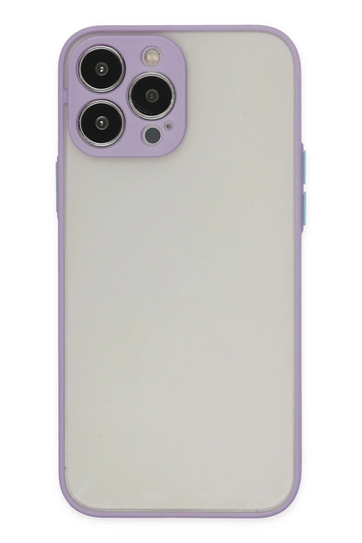 CepteToptan Newface iPhone 13 Pro Max Kılıf Montreal Silikon Kapak - Mor
