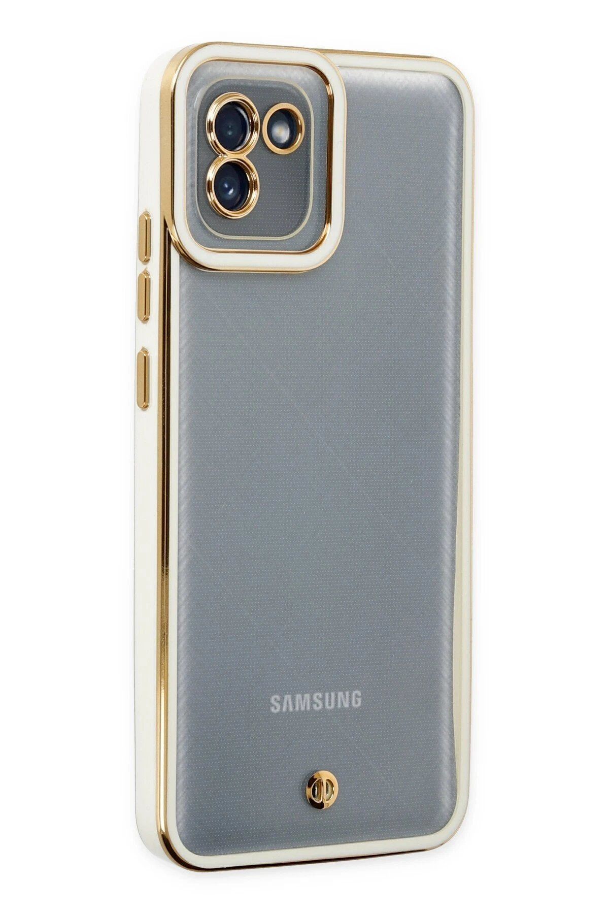 CepteToptan Newface Samsung Galaxy A03 Kılıf Liva Lens Silikon - Beyaz