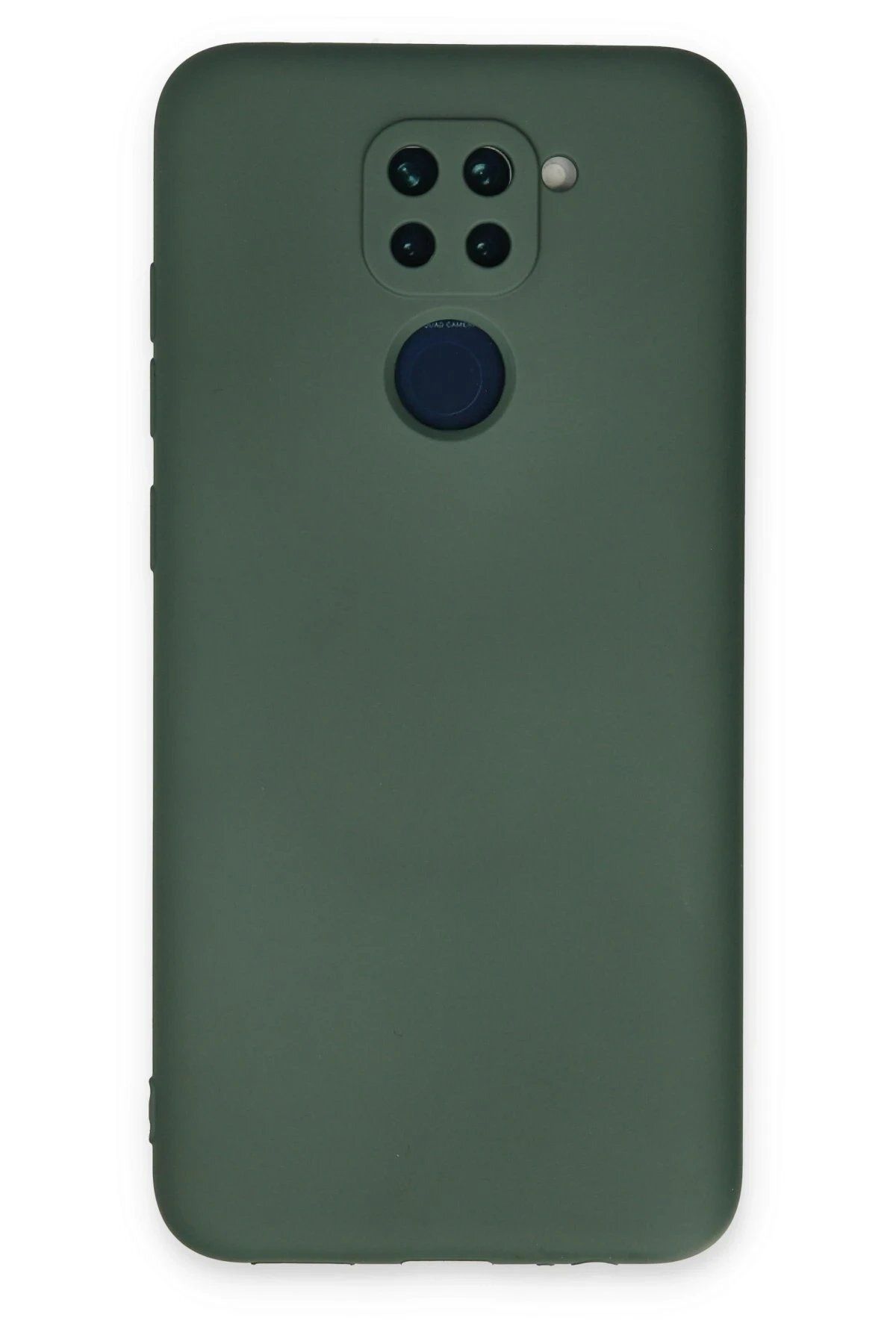 CepteToptan Newface Xiaomi Redmi Note 9 Kılıf Nano içi Kadife Silikon - Koyu Yeşil