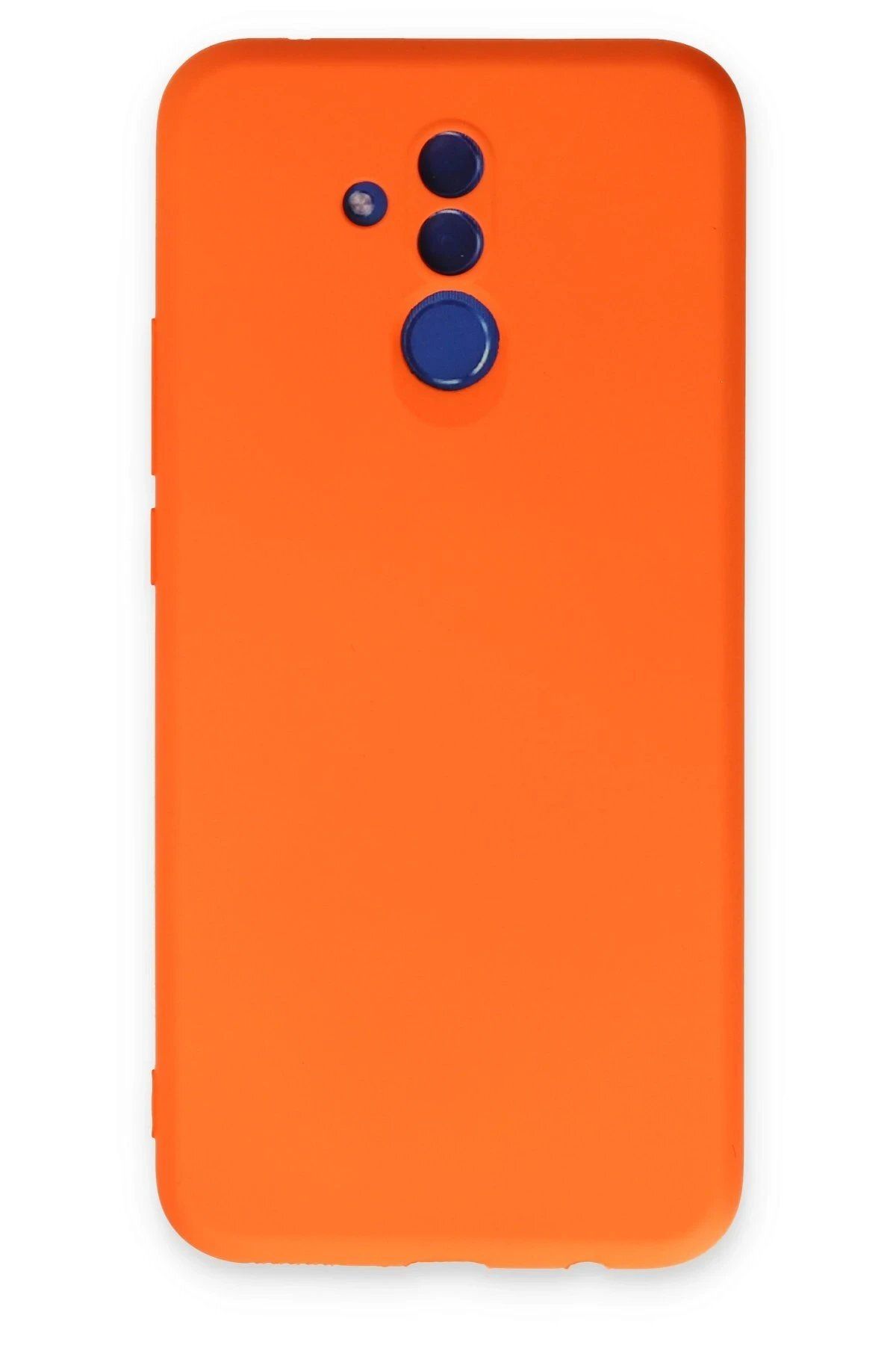 CepteToptan Newface Huawei Mate 20 Lite Kılıf Nano içi Kadife Silikon - Turuncu