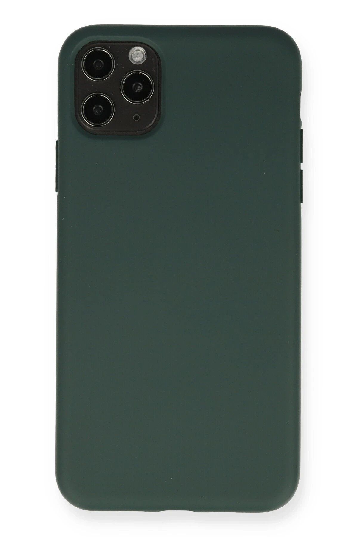 CepteToptan Newface iPhone 11 Pro Max Kılıf Nano içi Kadife Silikon - Koyu Yeşil