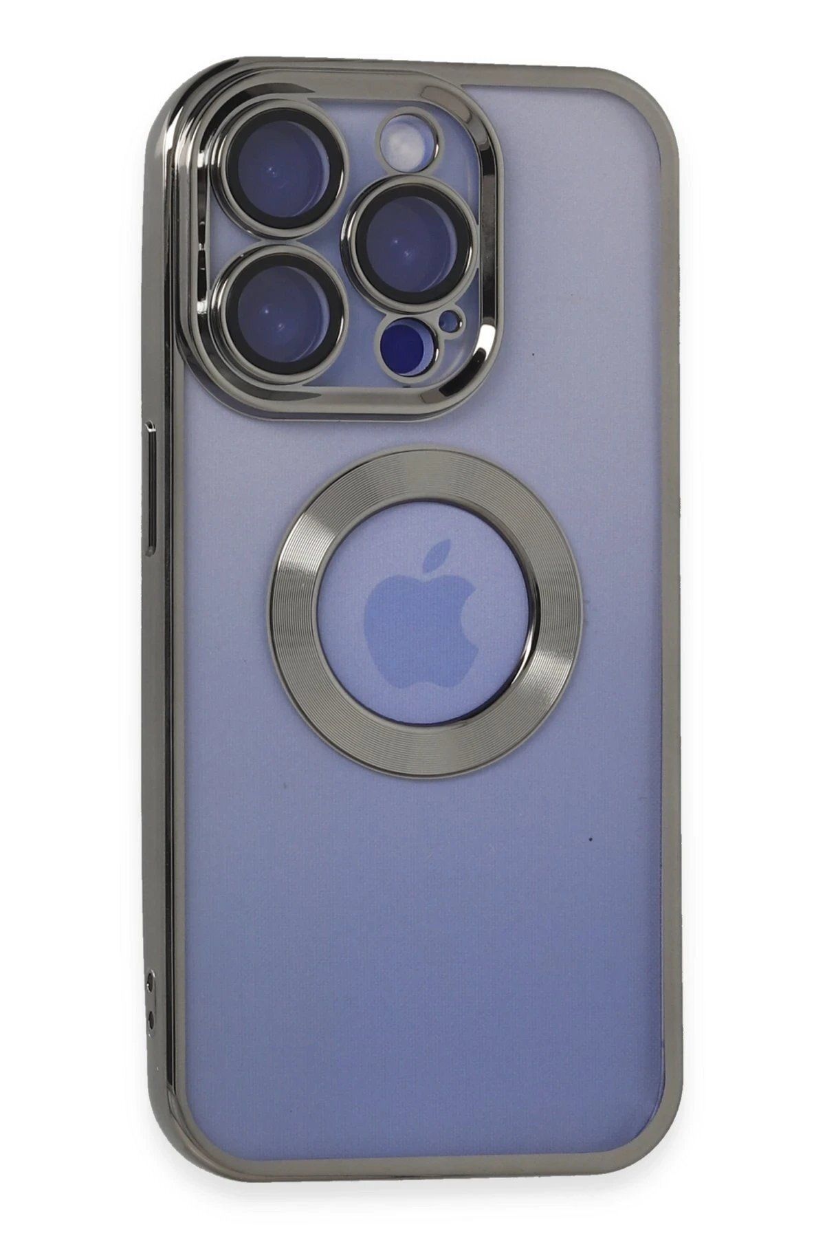 CepteToptan Newface iPhone 15 Pro Kılıf Slot Silikon - Titan Gri